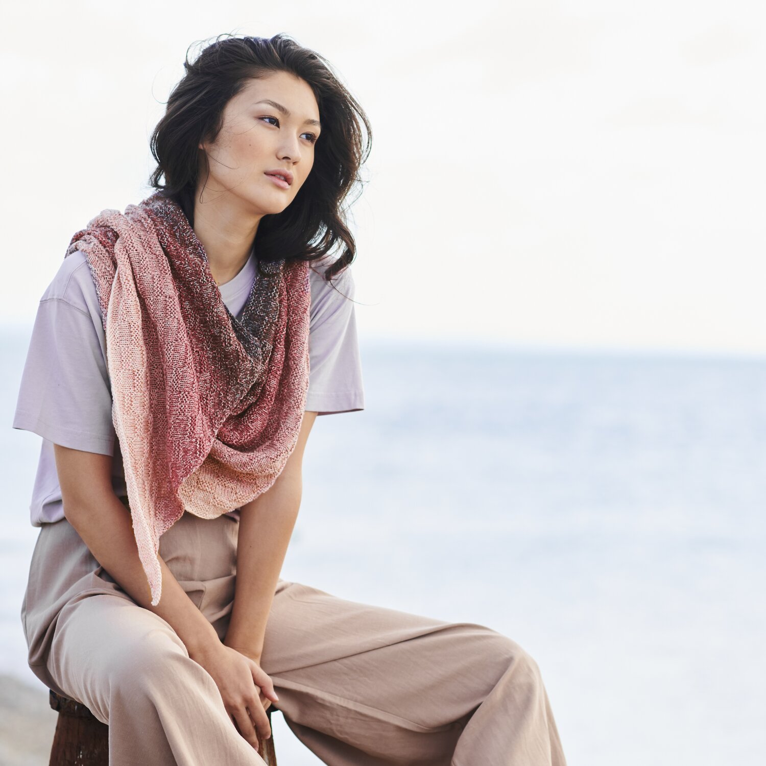 Strickset Tuch Modell 12 aus Lovewool No. 22 von Rico Design