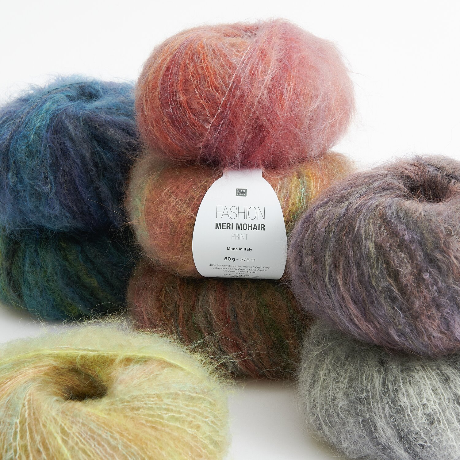 Fashion Meri Mohair Print 50g 275m Farbe Fresh Lime von Rico Design