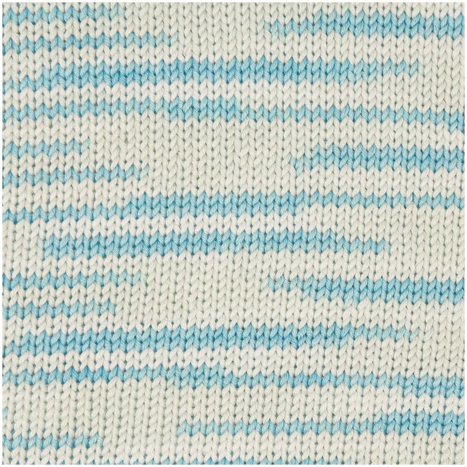 Mille Fili Print, gestricktes Muster in Türkis-Mix, 50g 130m, ideal für kreative Strickprojekte.