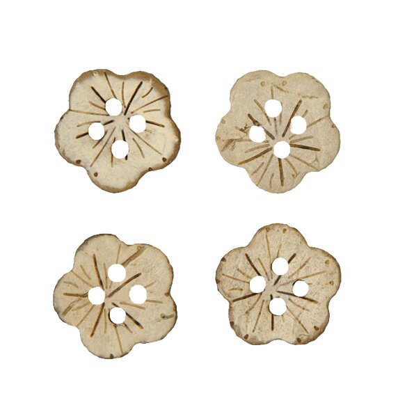 Knöpfe in Blütenform 1,6cm 4 Stück von Rico Design