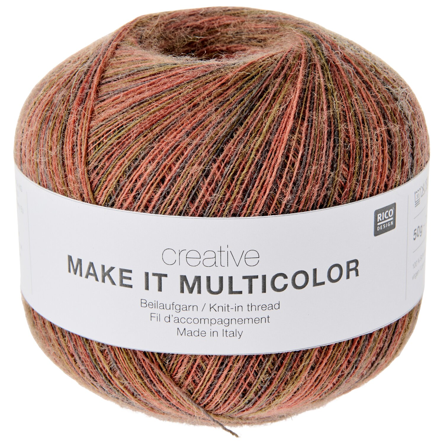 Creative Make It Multicolor Strickset Mütze Modell 16b aus Lovewool No. 23, feines Verlaufsgarn von Rico Design für Projekte mit 50g 750m Laufweite