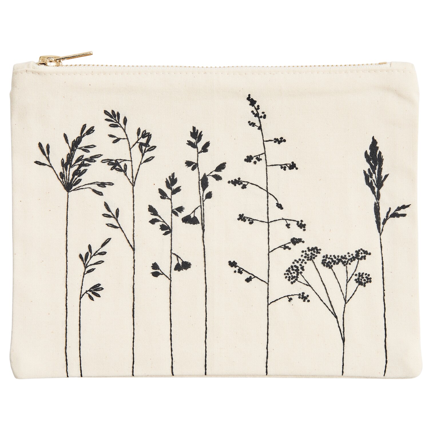 Rico Design Stickpackung Vorgezeichnet Pouch Blumen und Gräser