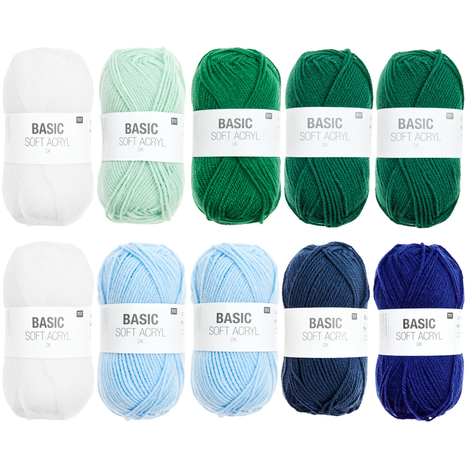 Wollpaket Basic Soft Acryl Aqua Colours