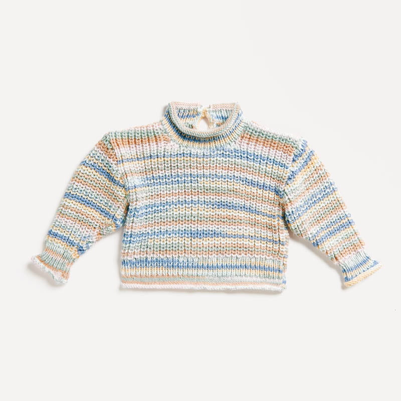 Gestrickter Babypullover: Modell 15 aus dem Heft Rico Baby 042