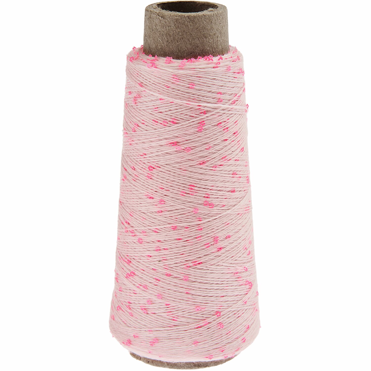 Creative Make It Blümchen: Puderfarbener Garnkegel, 25g 375m, ideal für feine Handarbeiten.