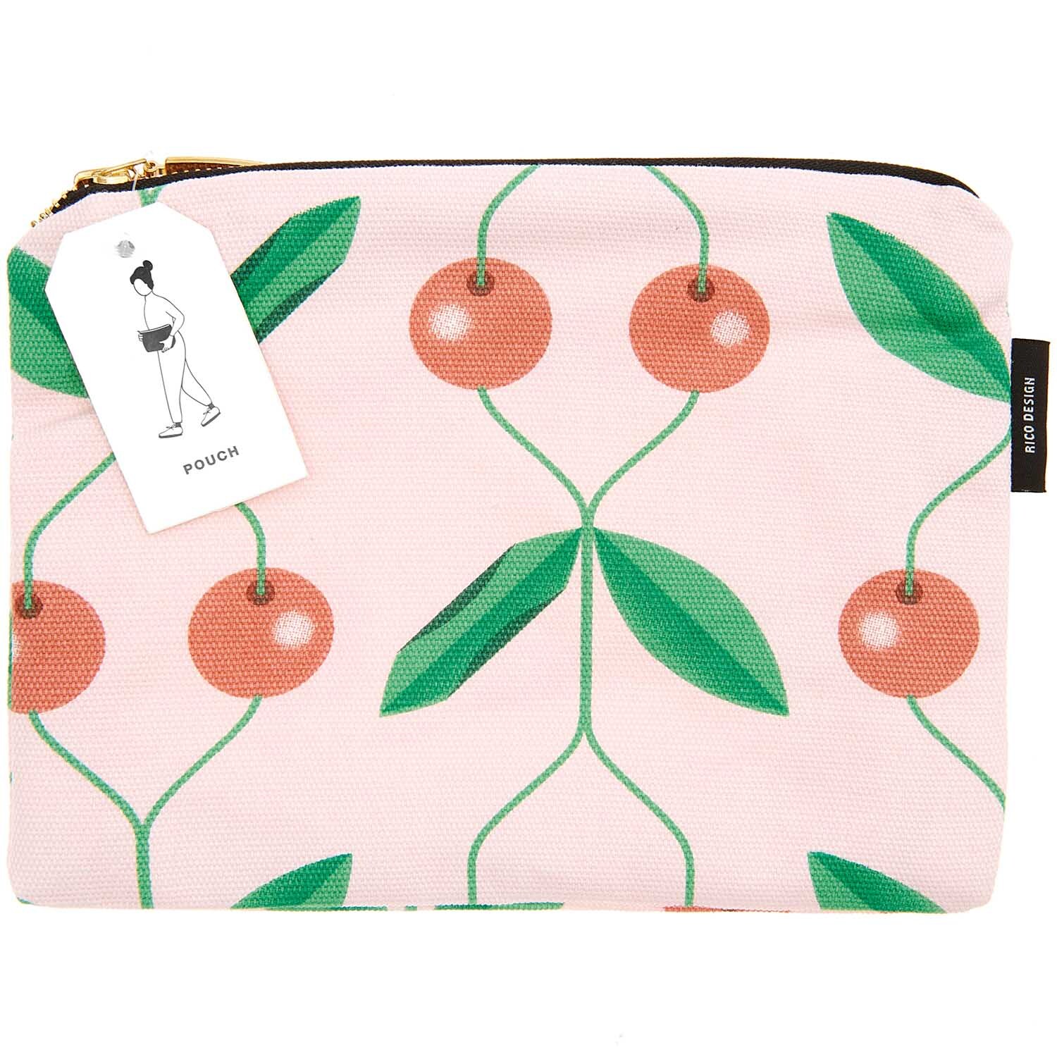 Pouch Kirschen rosa 17x23cm Pouch Kirschen rosa 17x23cm