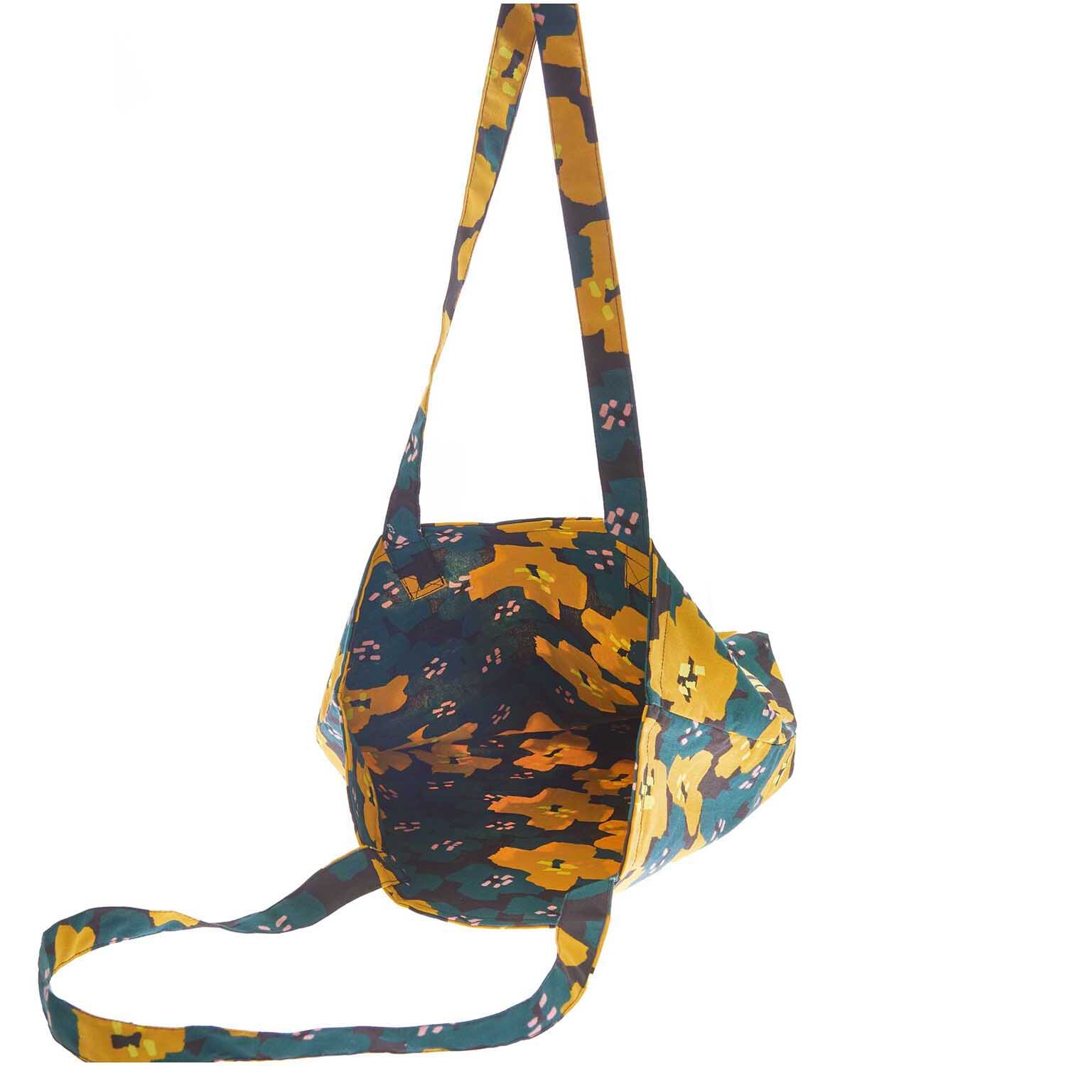 Shopper Okina Hana Blumenprint 38x40x13cm Shopper Okina Hana Blumenprint 38x40x13cm