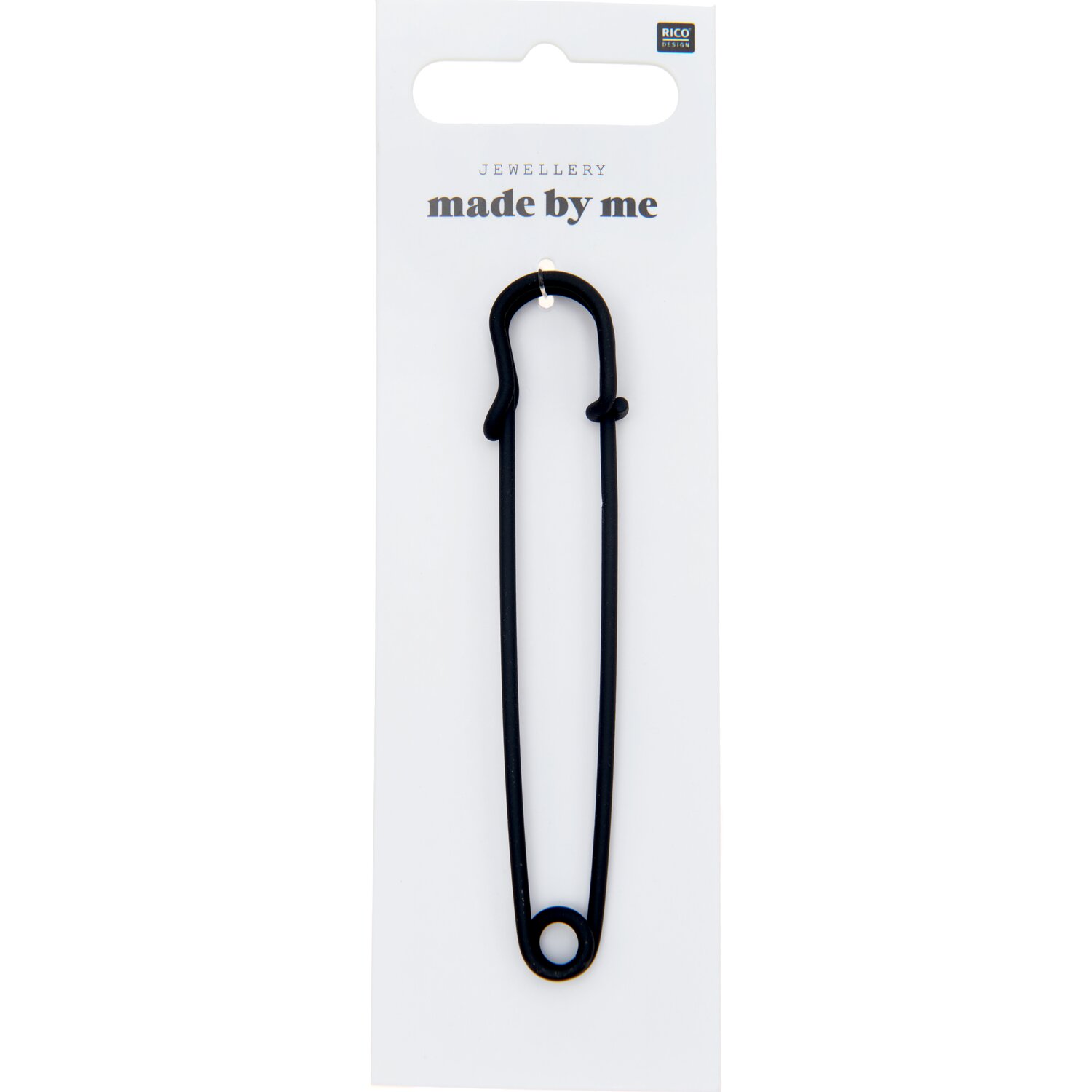 Kiltnadel neon orange 9cm 1 Stück Farbe Schwarz von Rico Design