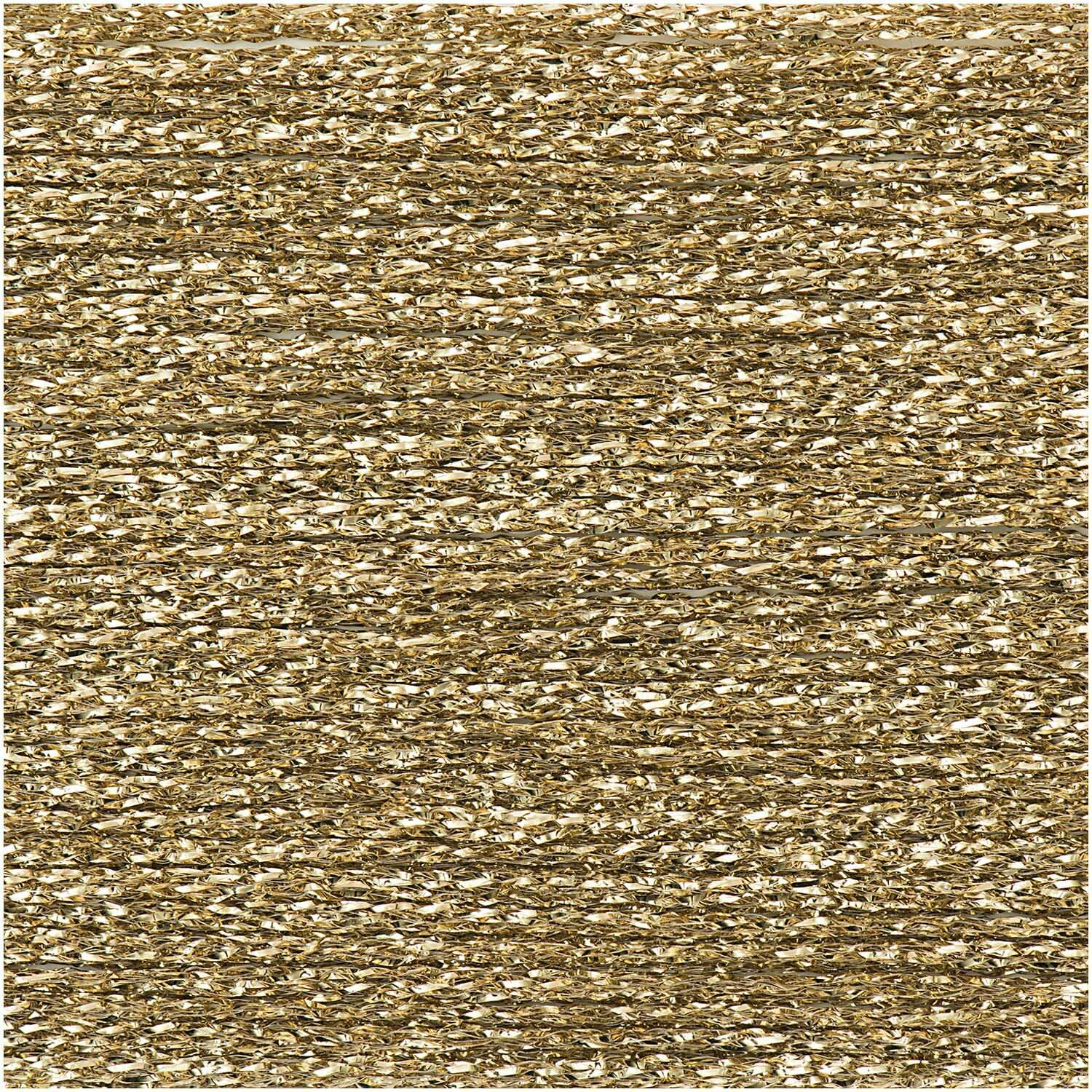 Creative Ricorumi Lamé, goldener Garn von Rico Design, ideal für glänzende Strickprojekte.