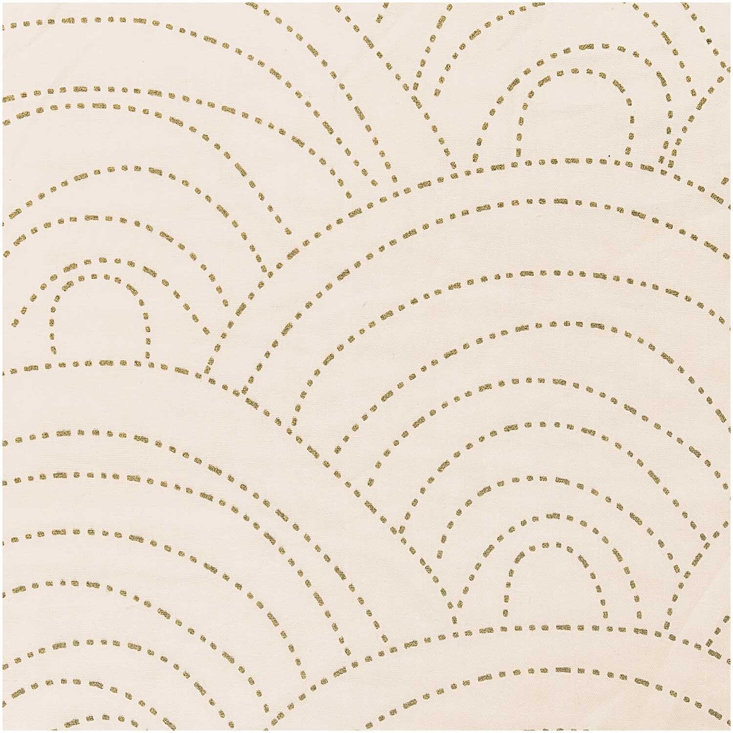 Musselin-Druckstoff Jardin Japonais Wellen Beige-Gold 140cm