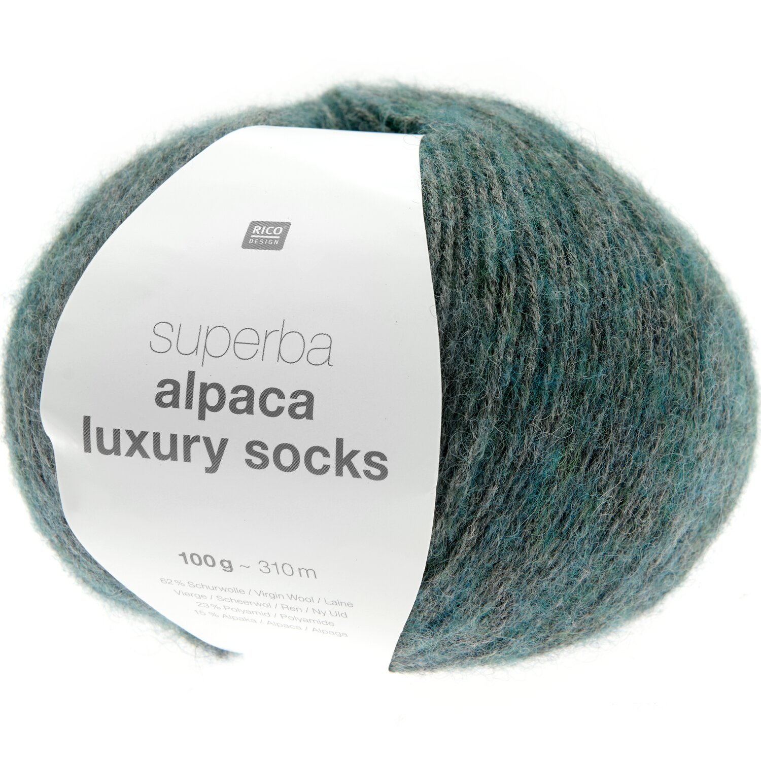 Rico Design Superba Alpaca Luxury Socks Aqua