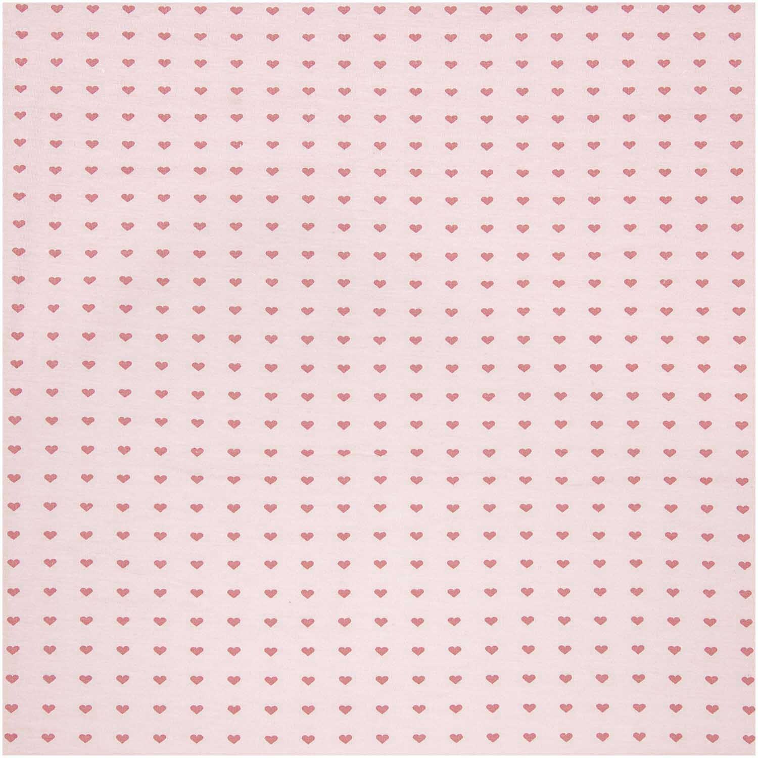 Jerseystoff Happy Baby Herzchen rosa 72x100cm Jerseystoff Happy Baby Herzchen rosa 72x100cm