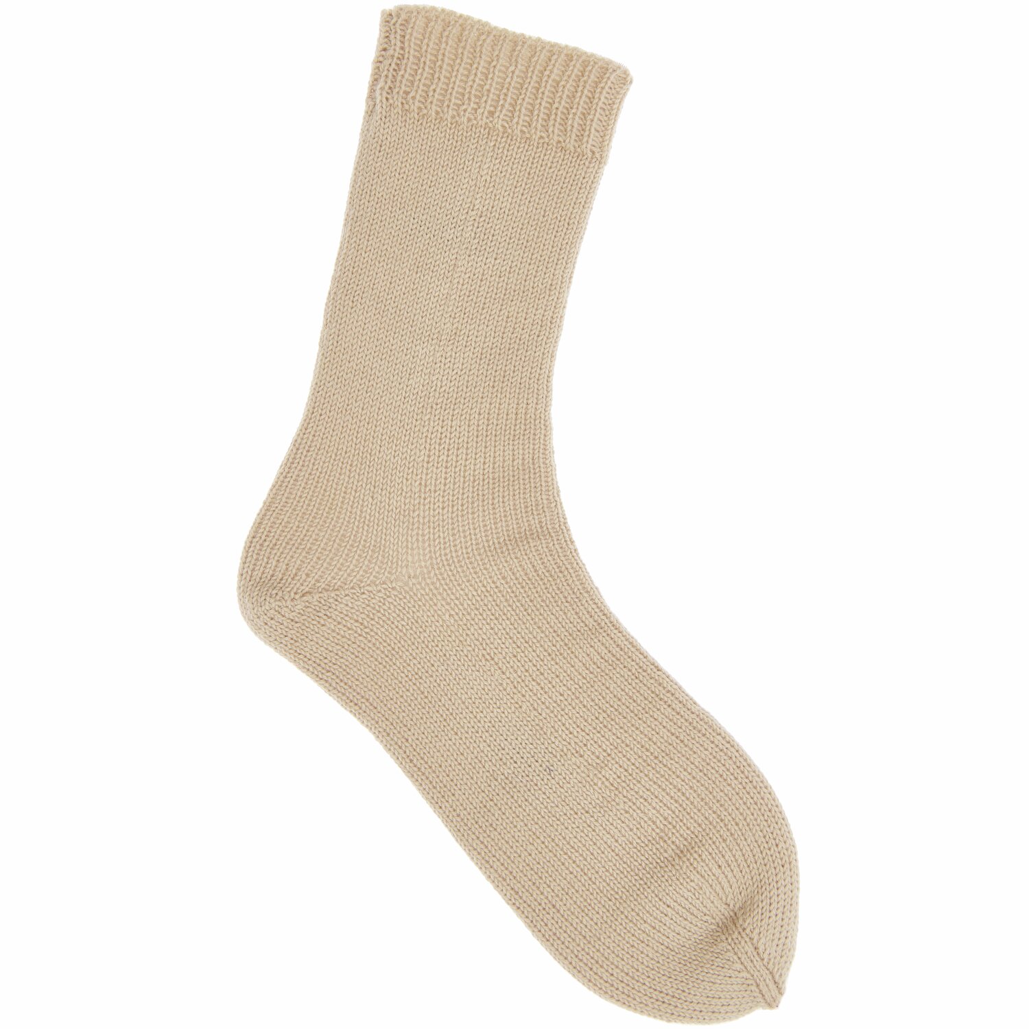 Superba Premium 4fädig Socke in Beige, gestrickt aus hochwertigem Garn, 50g 190m. Ideal für warme, bequeme Füße.