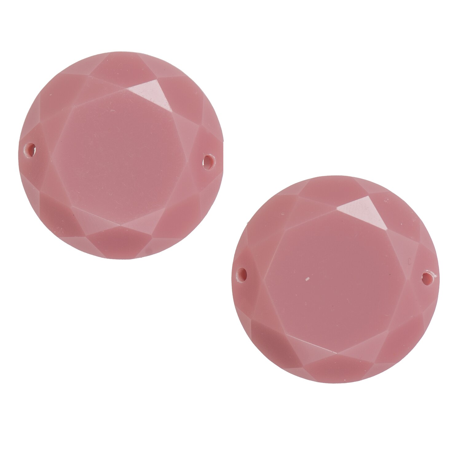 Aufnähsteine Kugel 28mm 2 Stück Farbe Rosa von Rico Design