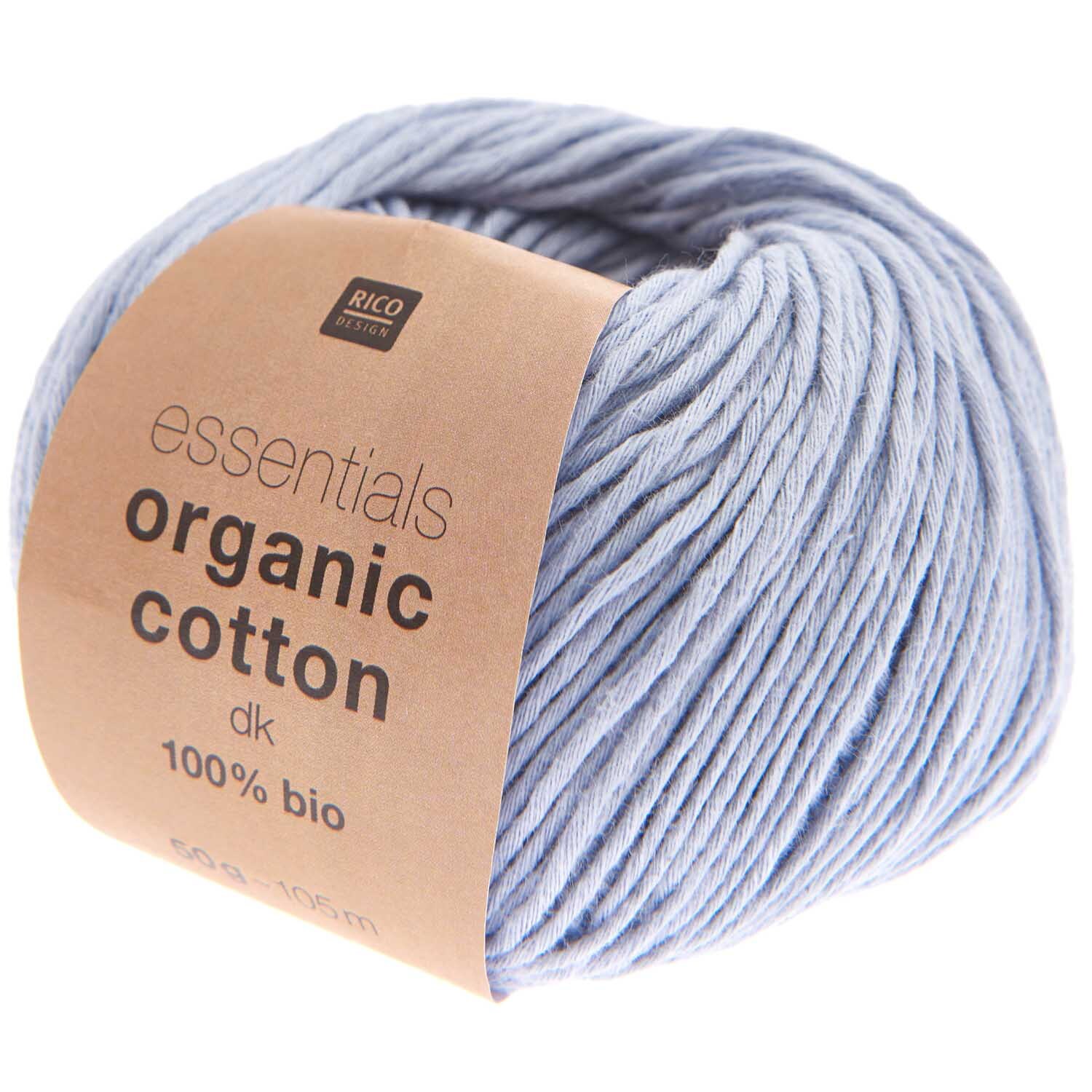 Rico Design Essentials Organic Cotton dk Taubenblau