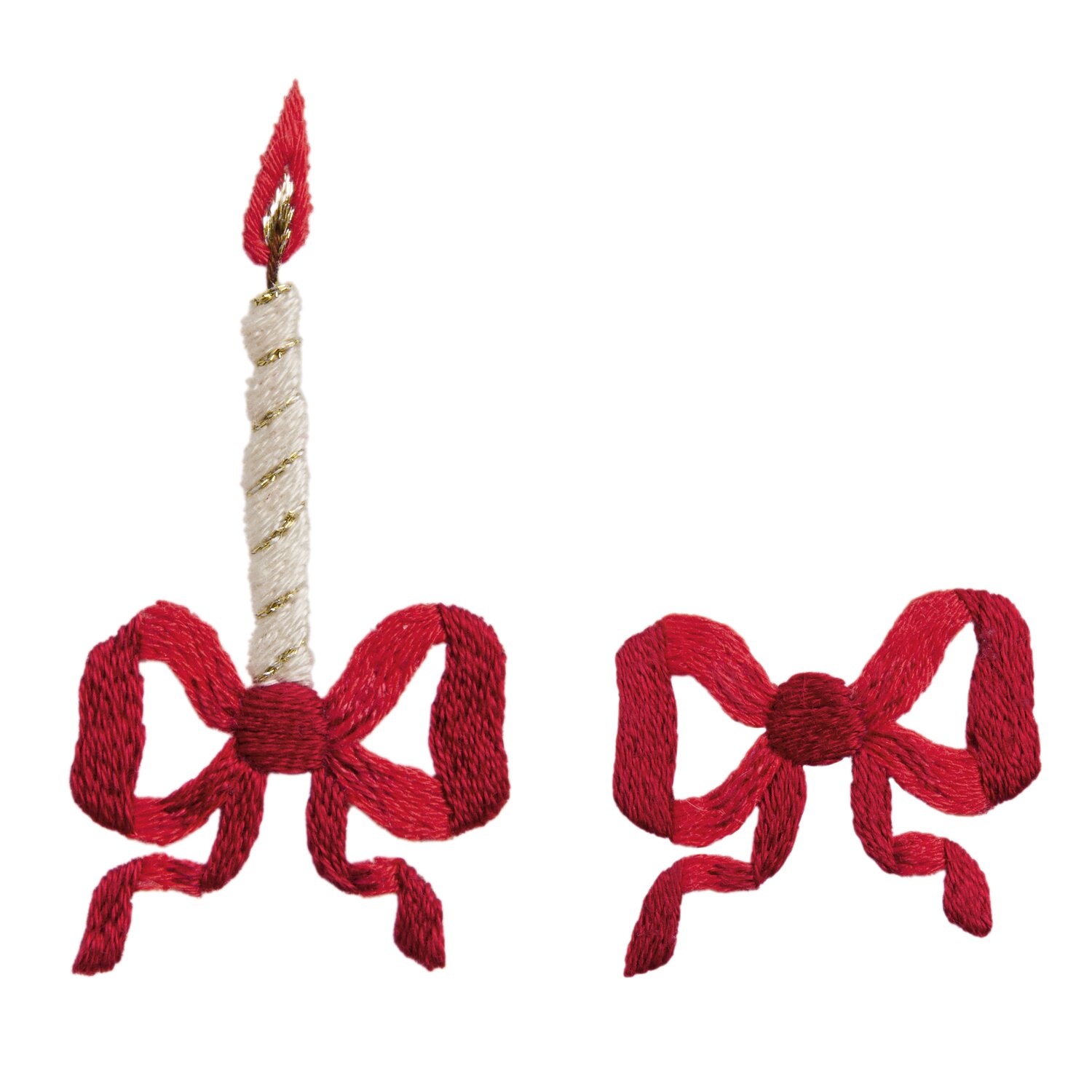 Stick & Stitch Packung Kerzen und Schleifen von Rico Design