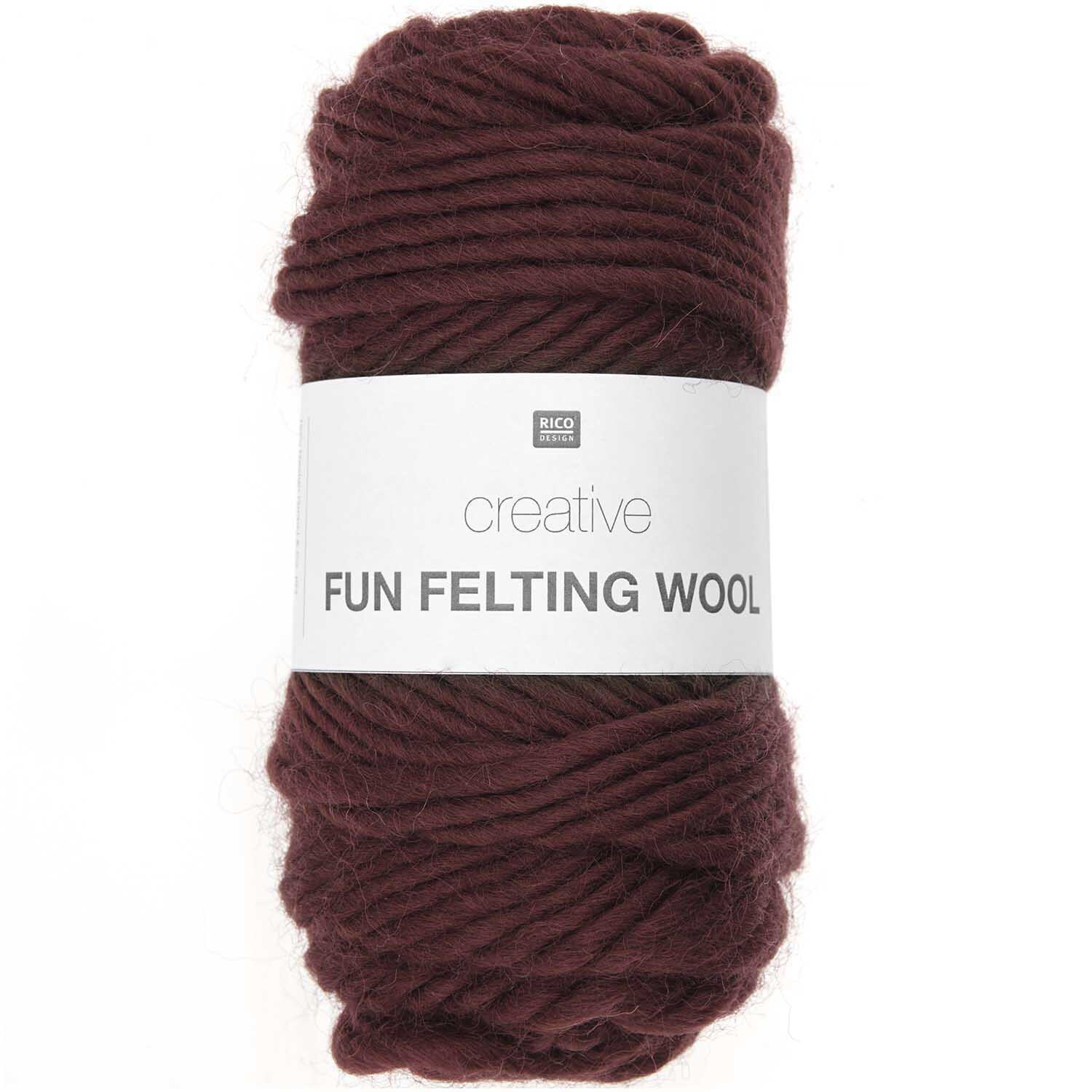 Rico Design Creative Fun Felting Wool Bordeaux
