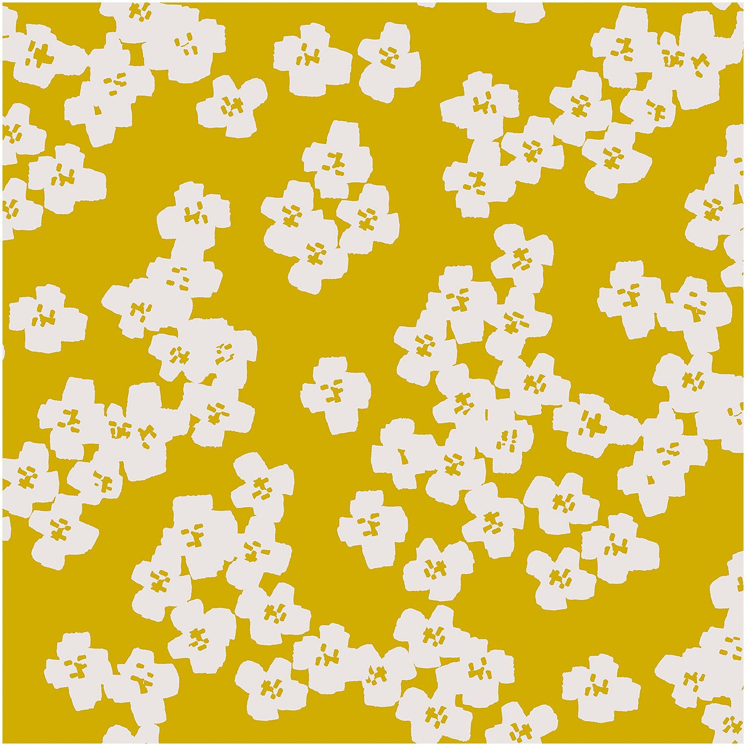 Druckstoff Okina Hana Blumen senfgelb-hellgrau 140cm beschichtet Druckstoff Okina Hana Blumen senfgelb-hellgrau 140cm beschichtet