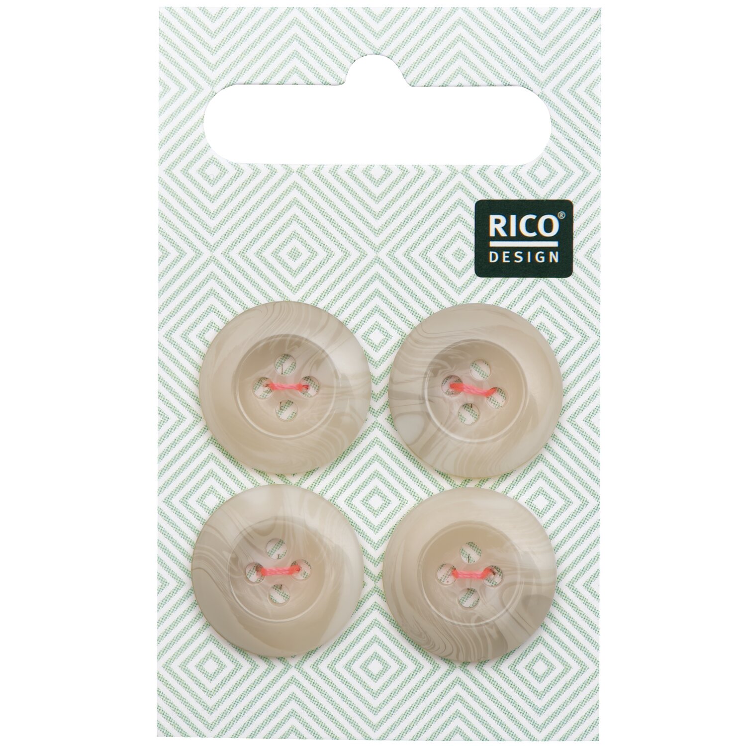 Knopf beige 1,7cm strukturiert von Rico Design