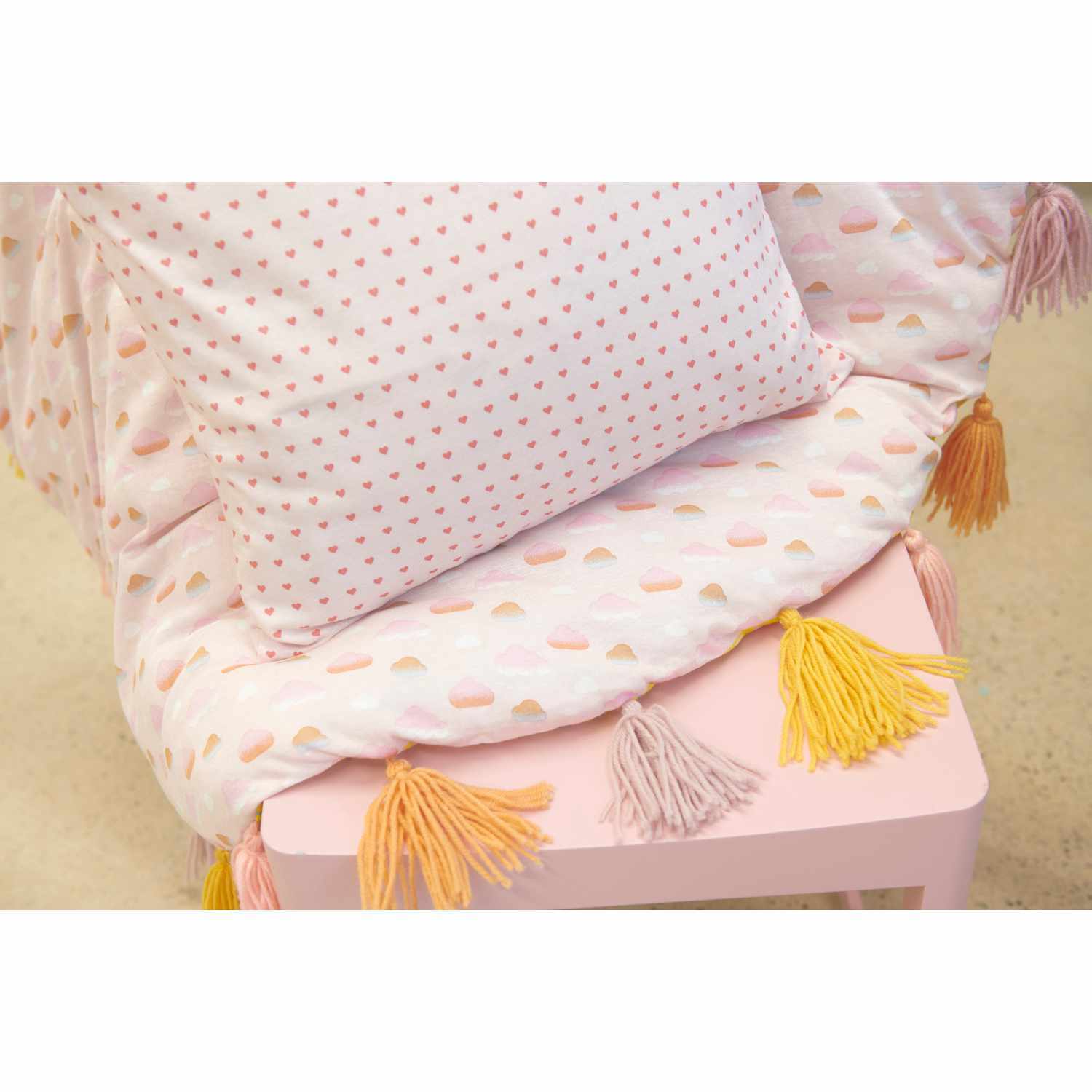 Jerseystoff Happy Baby Herzchen rosa 72x100cm Jerseystoff Happy Baby Herzchen rosa 72x100cm