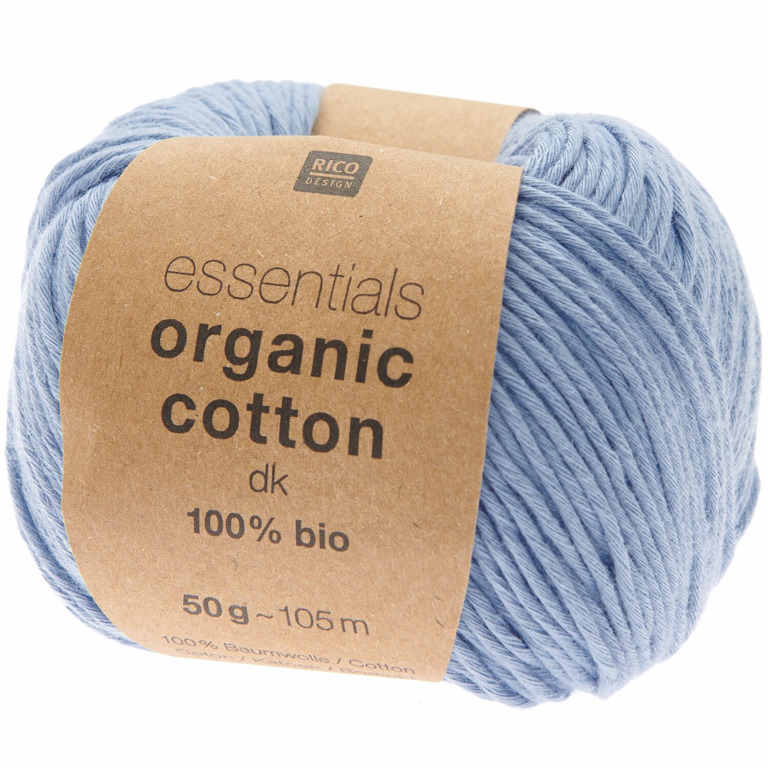 Rico Design Essentials Organic Cotton dk Hellblau