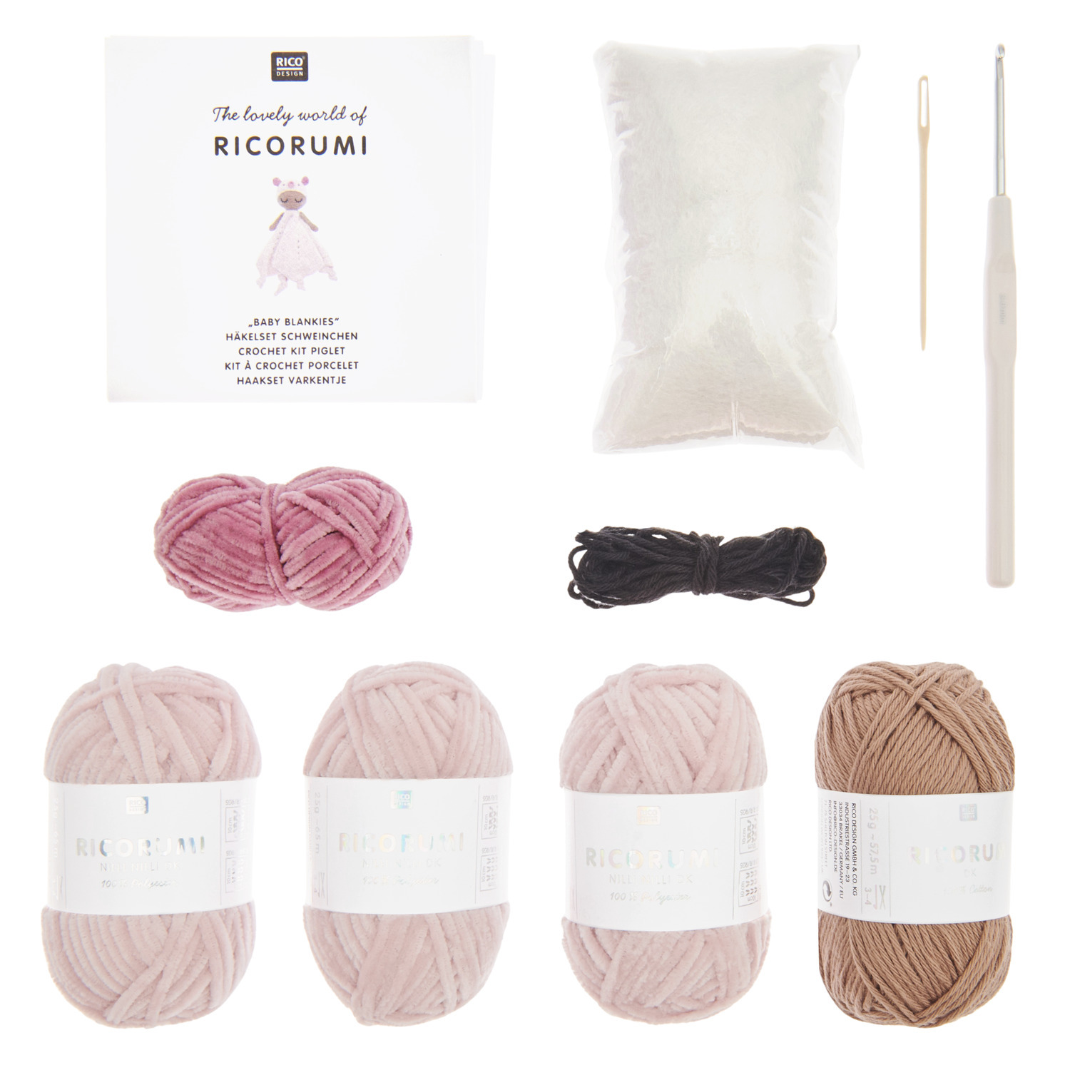 Ricorumi Häkelset Baby Blankies Schweinchen