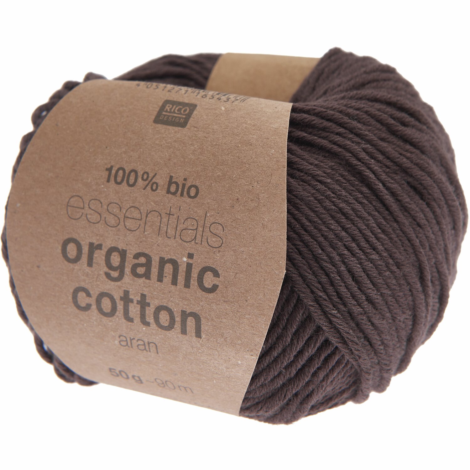 Rico Design Essentials Organic Cotton aran Schokolade