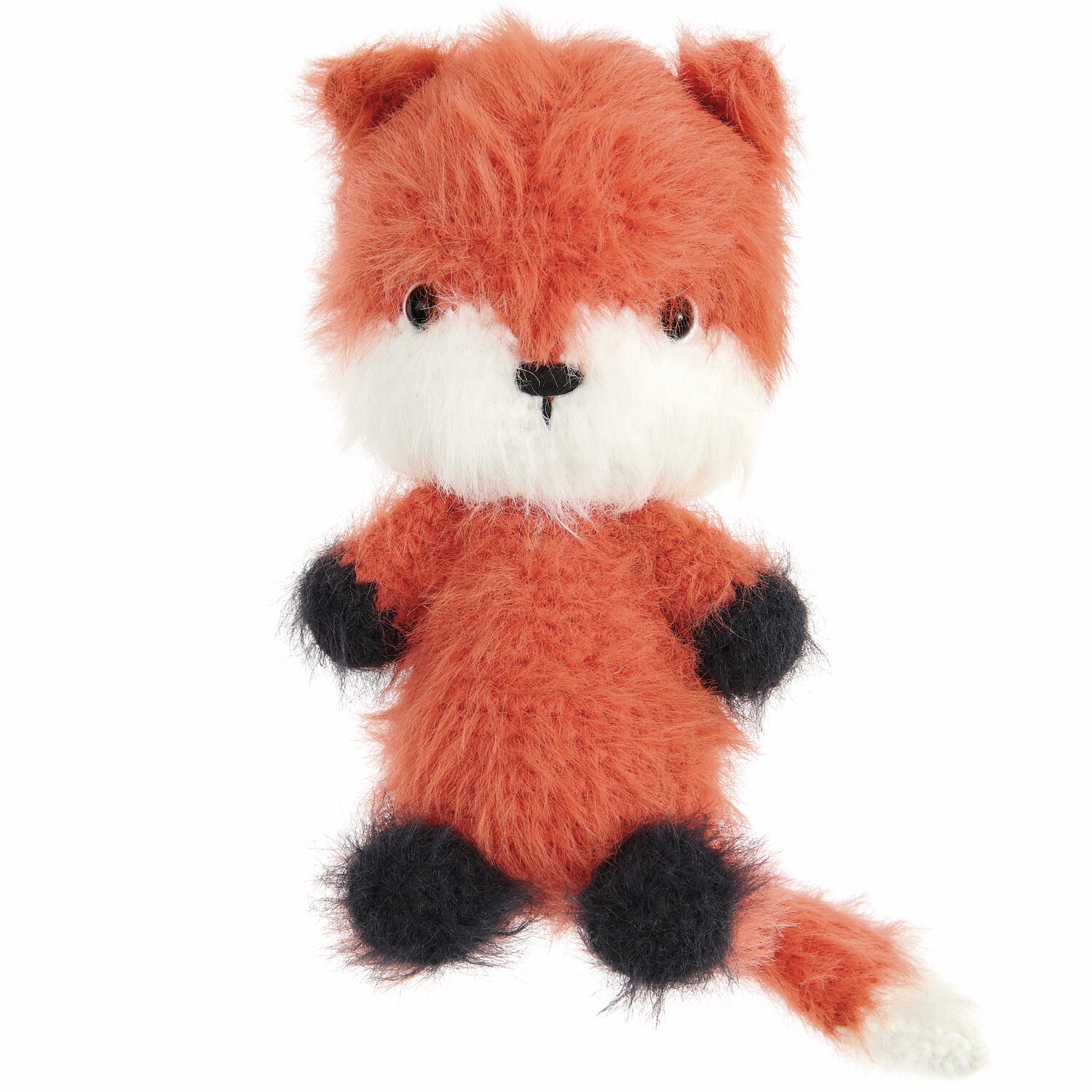 Creative Ricorumi dk 25g Farbe Fuchs von Rico Design Ricorumi Furry Animals: Flauschiger Fuchs in Orange mit schwarzen Sicherheitsaugen und weißen Details. Ideal für kreative Strickprojekte.