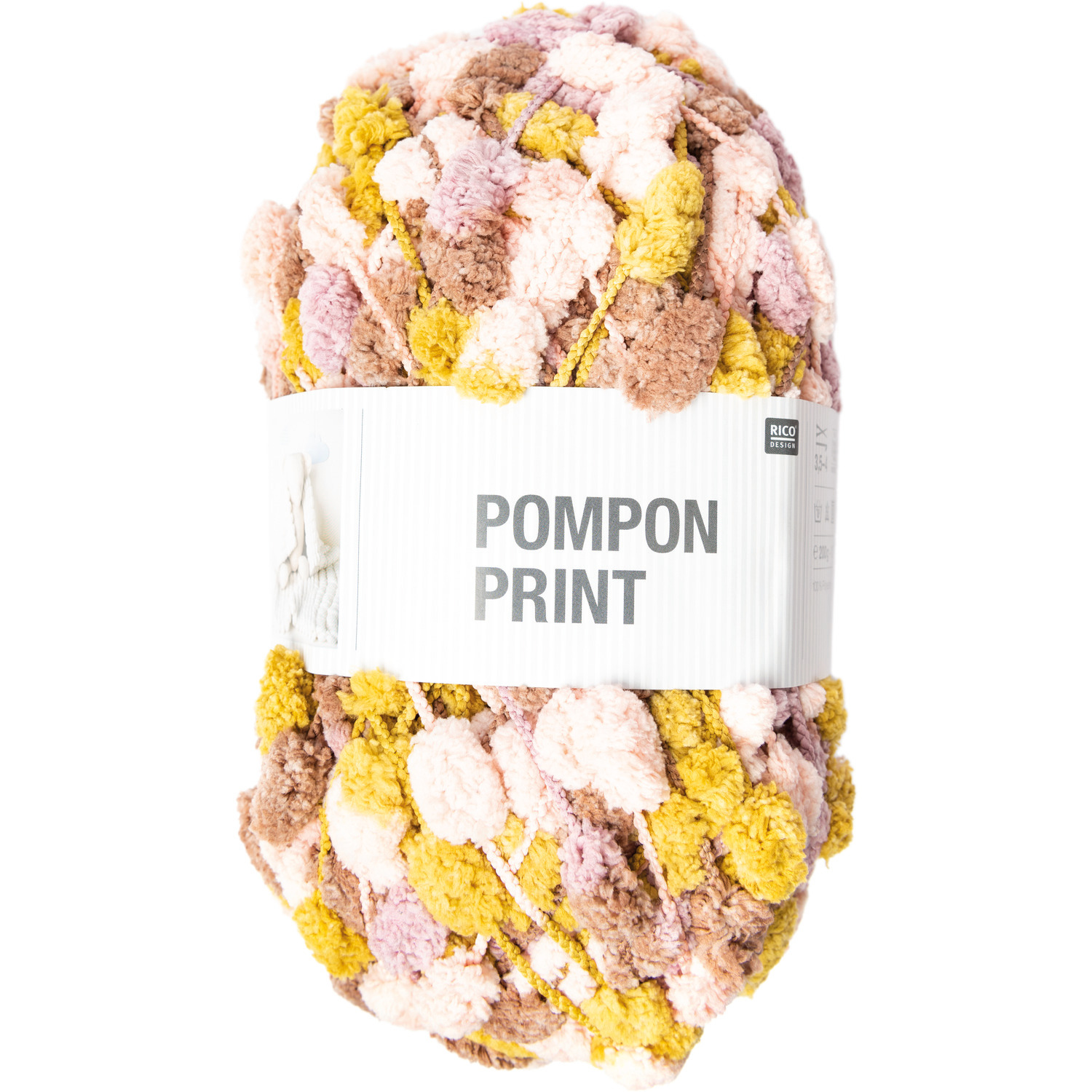 Rico Design Creative Pompon Print Senf-Beere