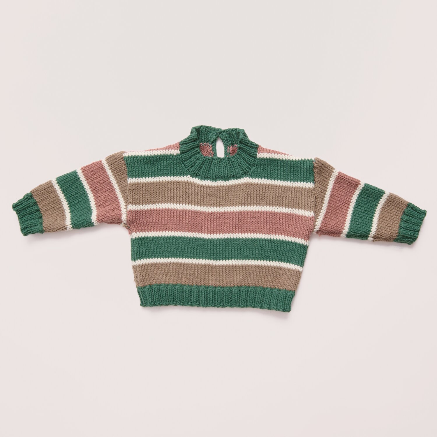 Rico Baby 044 Rico Baby Dream dk uni - A Luxury Touch, gestreifter Baby-Pullover mit Rundhals, handgestrickt aus weicher Rico Design Wolle, 50g 115m