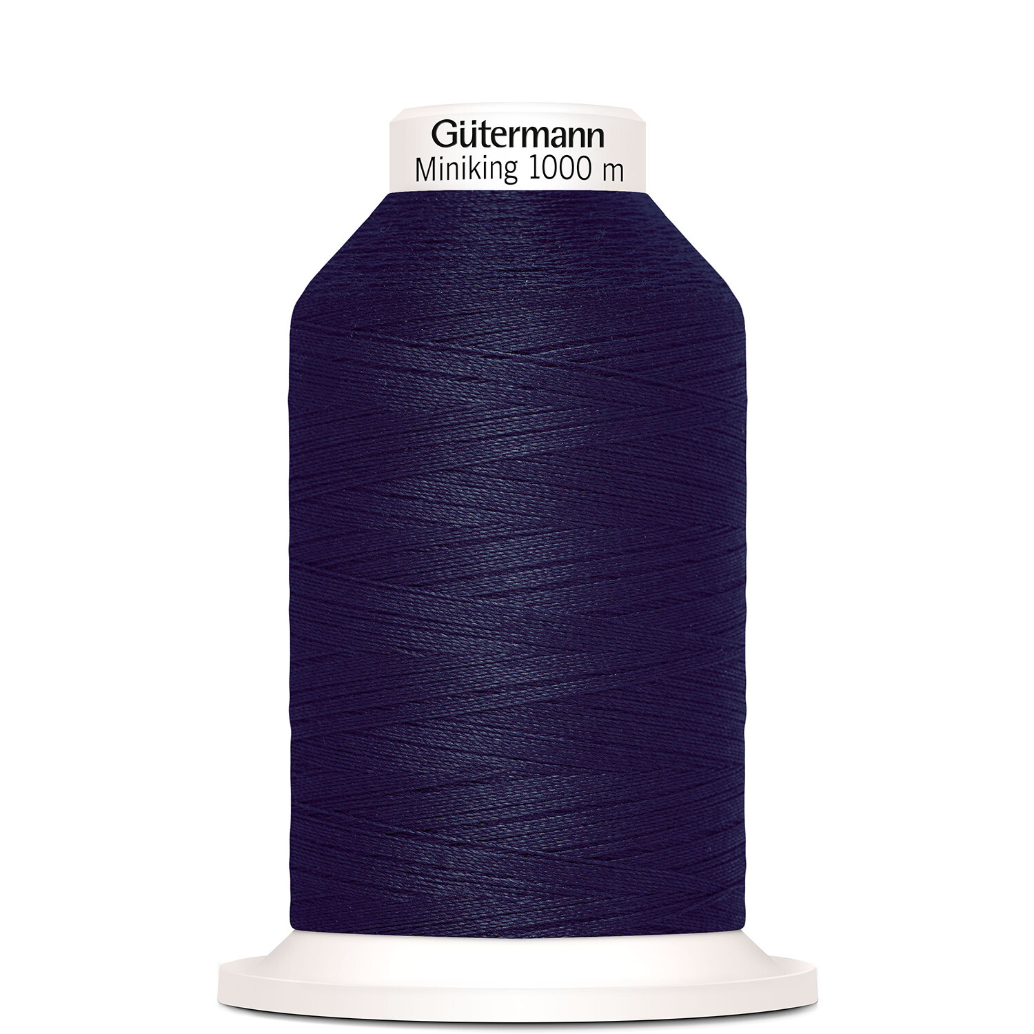 Miniking Nähgarn 1000m in Dunkelblau Nr. 339 von Gütermann, ideal für präzises Nähen.