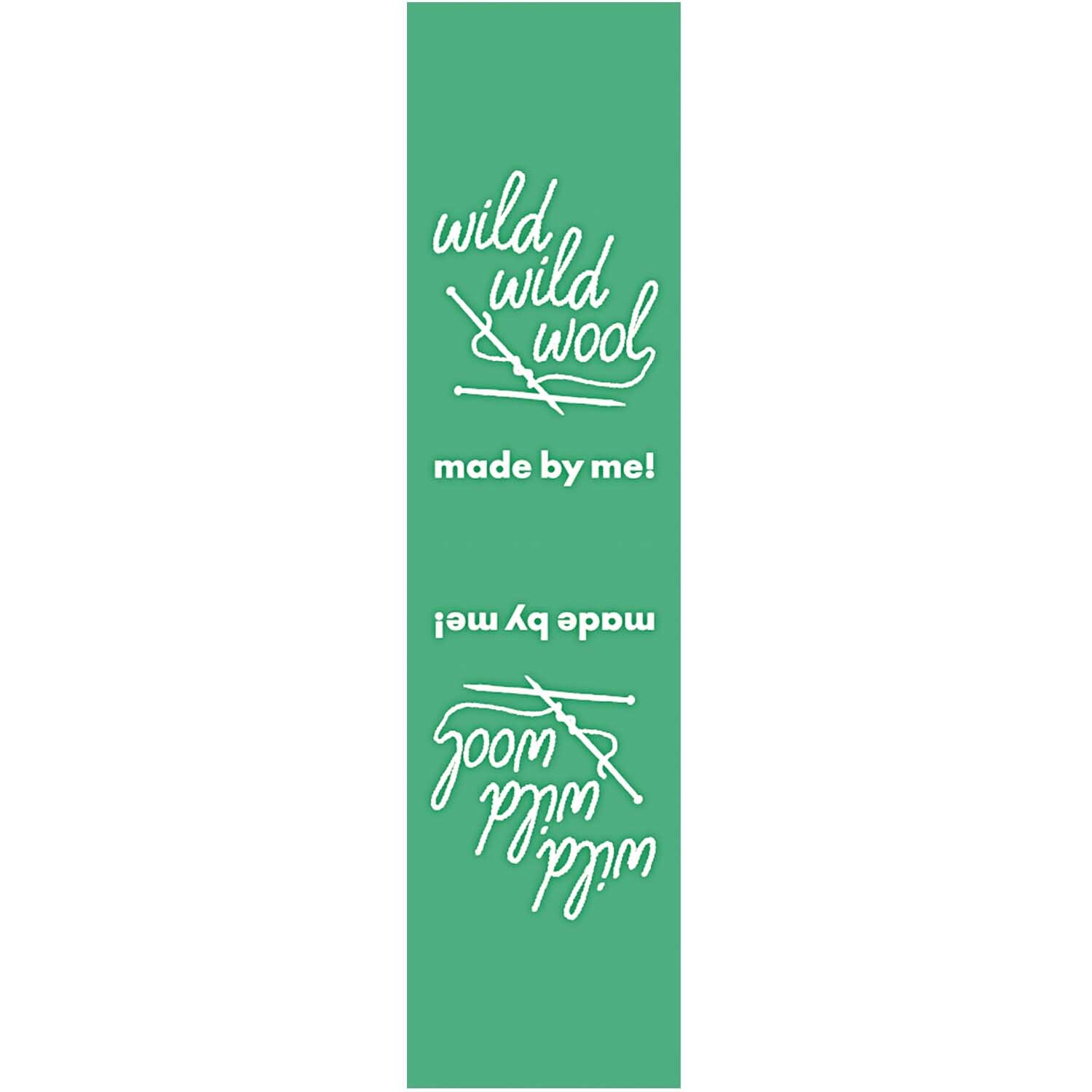 Webetiketten außen wild wild wool grün 2x8cm 3 Stück