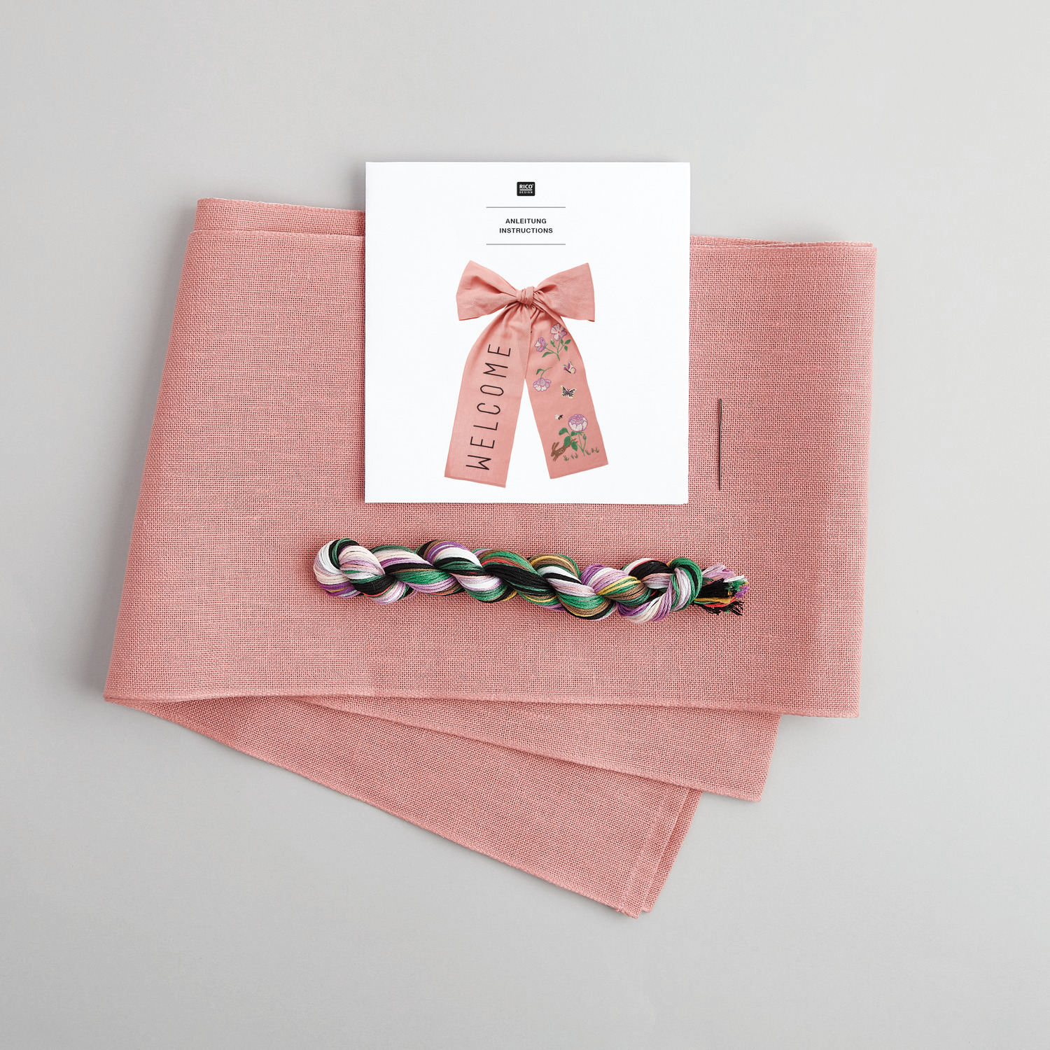 Stickpackung Schleife Welcome Stickpackung Schleife Welcome