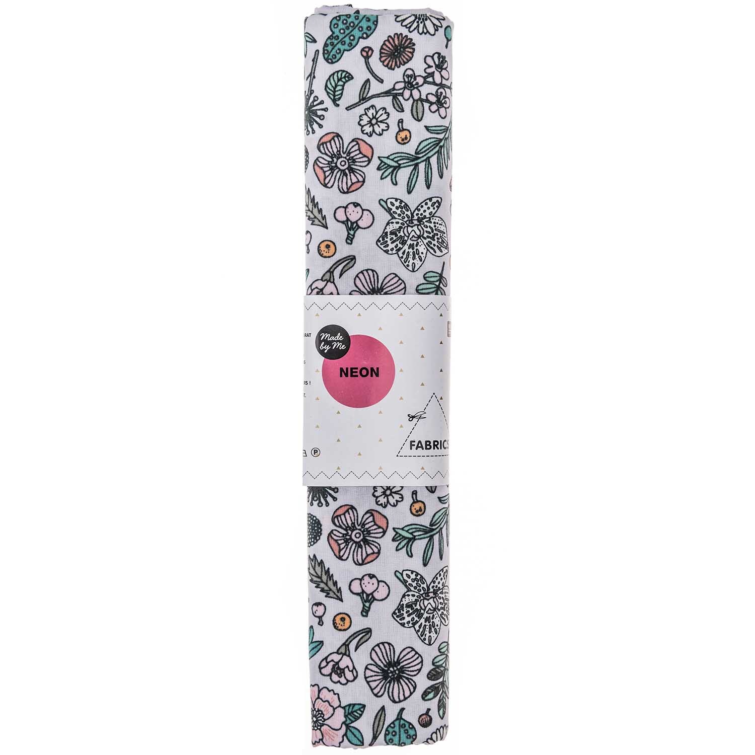 Druckstoff Hygge Blumen flieder-neon 50x140cm von Rico Design