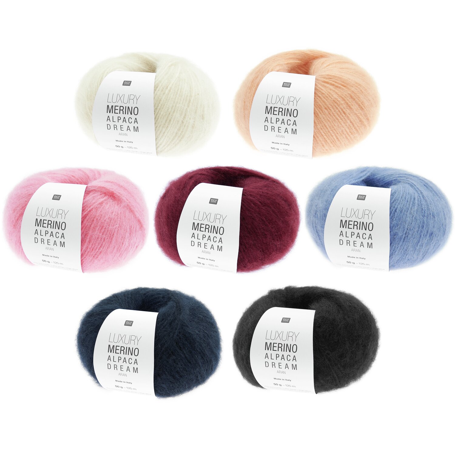 Luxury Merino Alpaca Dream aran 50g 125m Farbe Pink von Rico Design