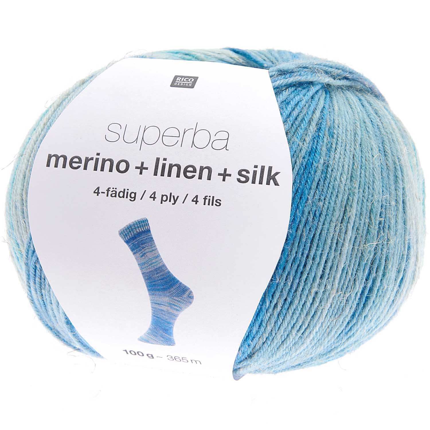 Superba Merino + Linen + Silk 4fädig