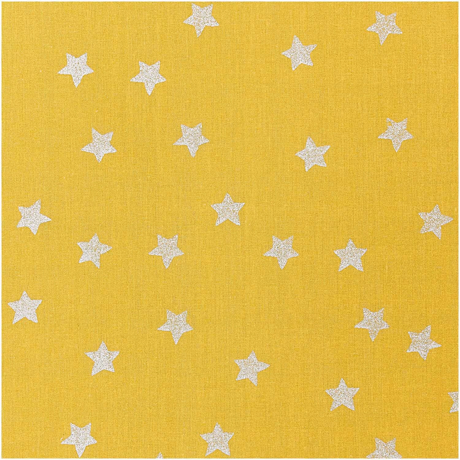 Druckstoff Nostalgic Christmas Sterne senf-metallic 50x140cm Druckstoff Nostalgic Christmas Sterne senf-metallic 50x140cm
