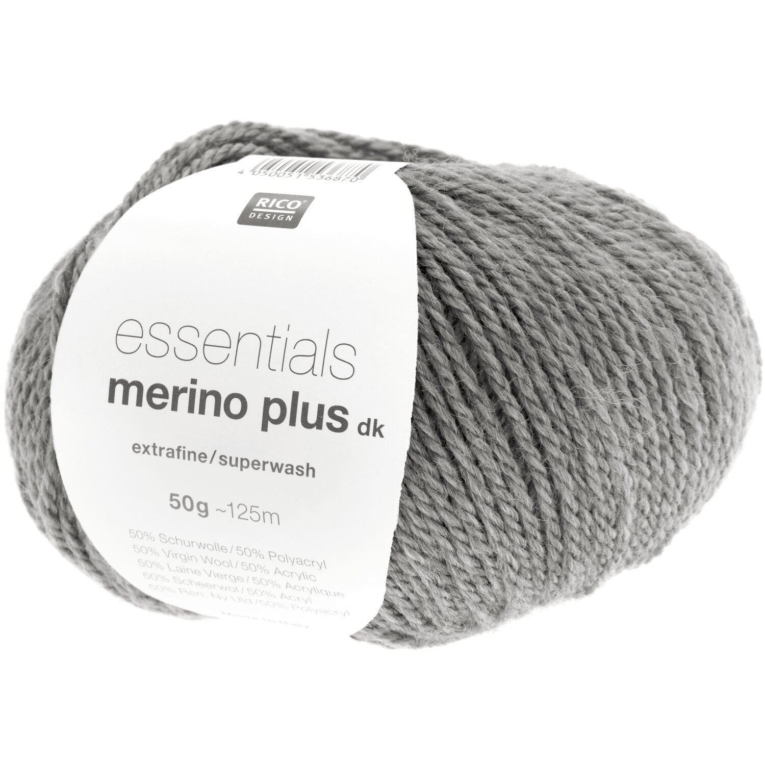 Rico Design Essentials Merino Plus dk Hellgrau