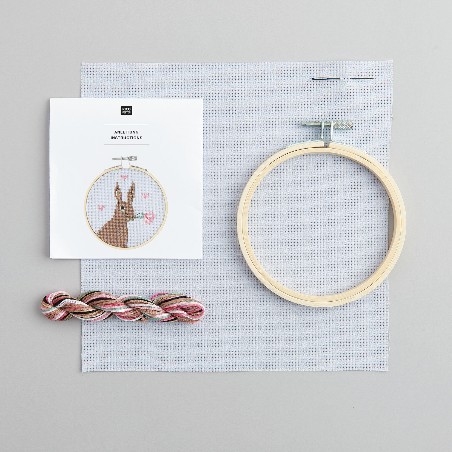 Stickpackung Bild Romantischer Hase Stickpackung Bild Romantischer Hase