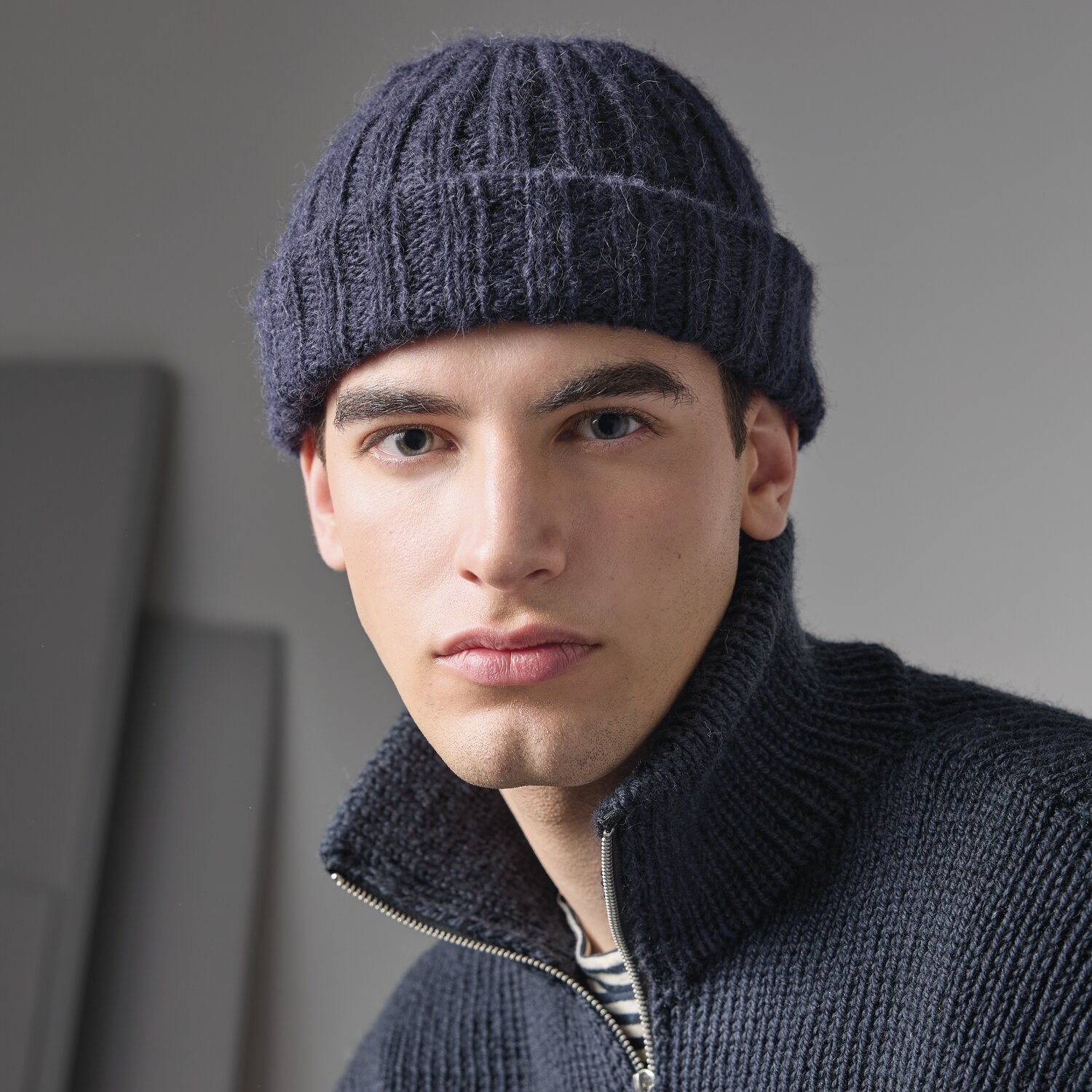 Strickset Mütze Modell 09 aus Made by Me Men No. 3 von Rico Design