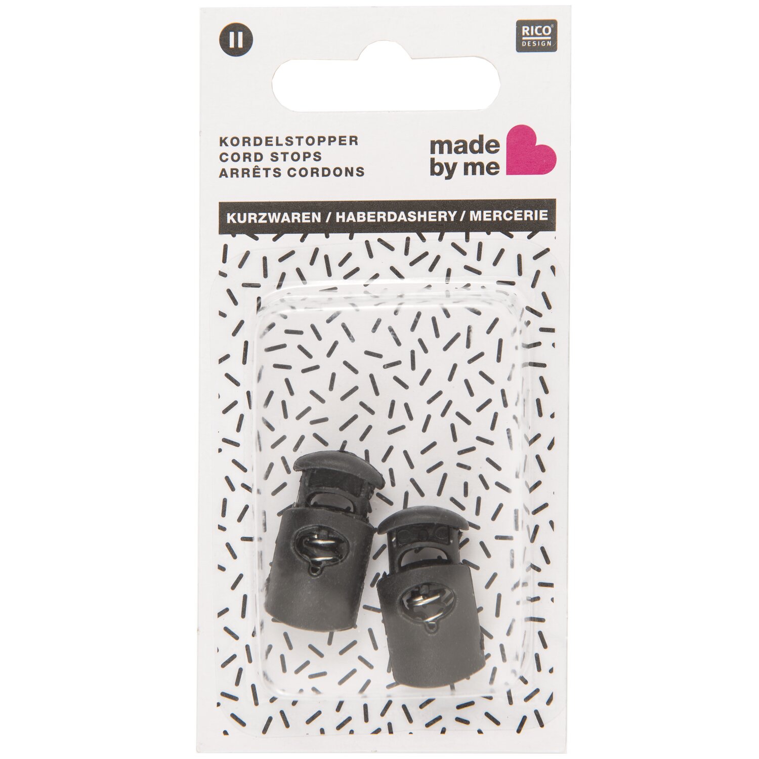 Kordelstopper schwarz  2 Stück von Rico Design