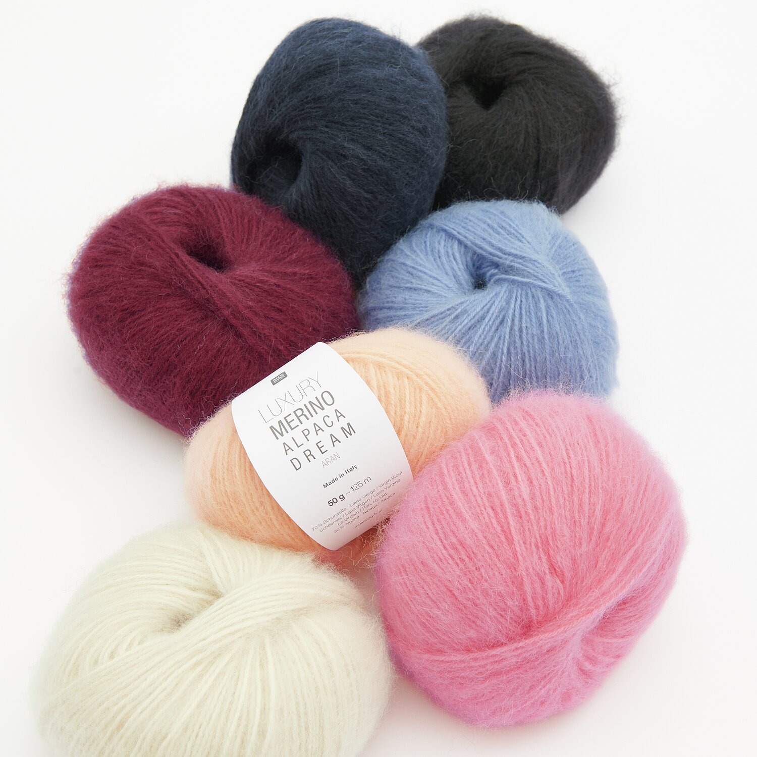 Luxury Merino Alpaca Dream aran 50g 125m Farbe Pink von Rico Design