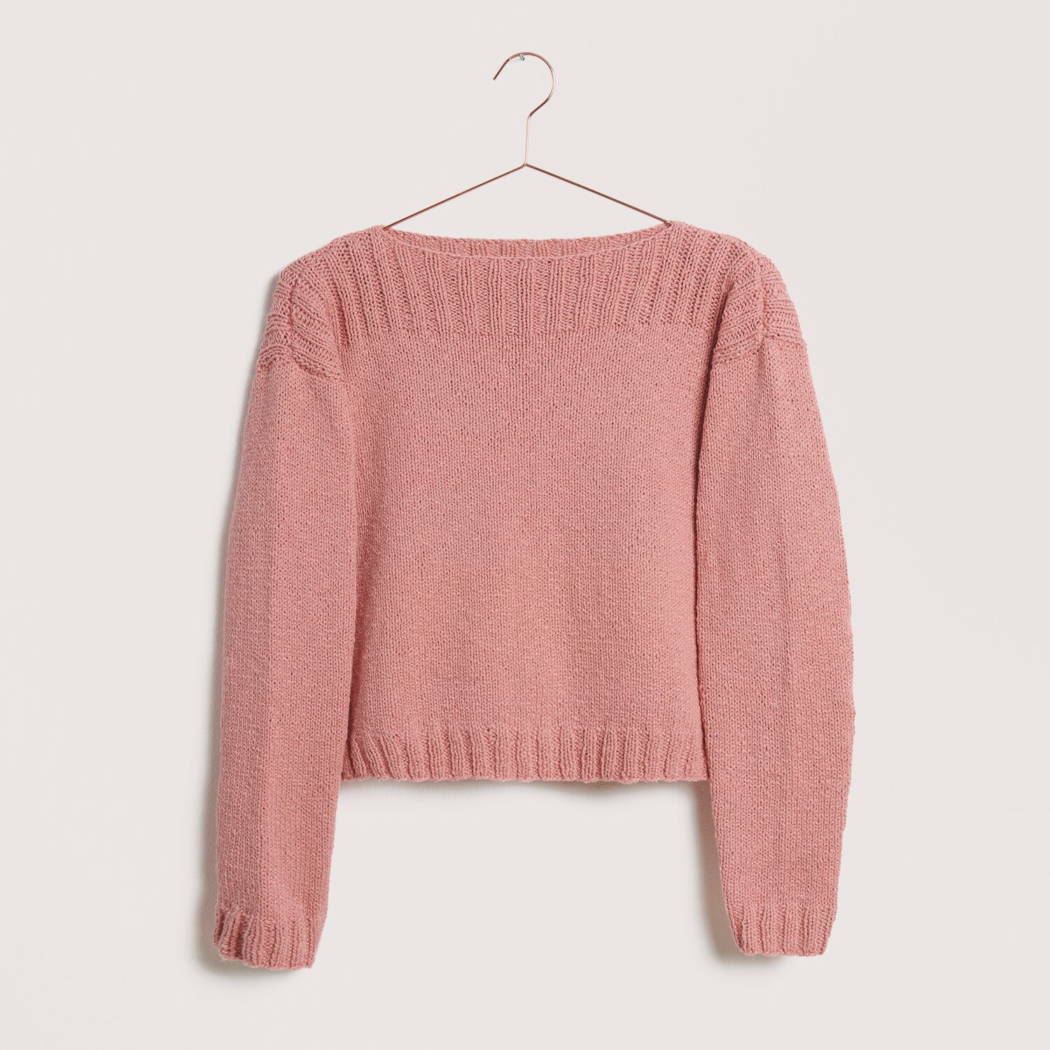 Strickset Pullover Modell 03, rosa, aus Die Neue Masche Nr. 9, Frühjahr-Sommer-Kollektion.