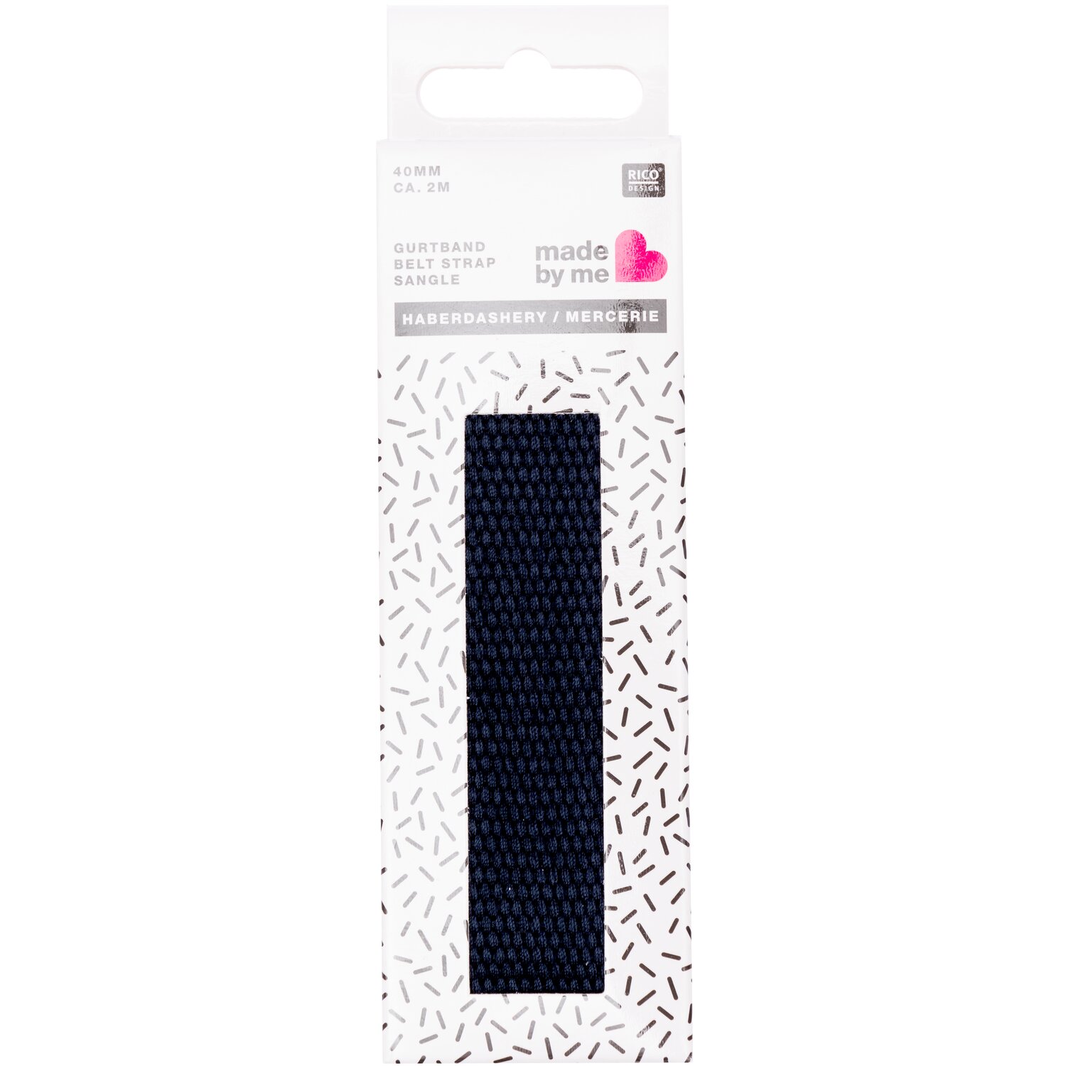 Gurtband 40mm 2m Farbe Dunkelblau von Rico Design