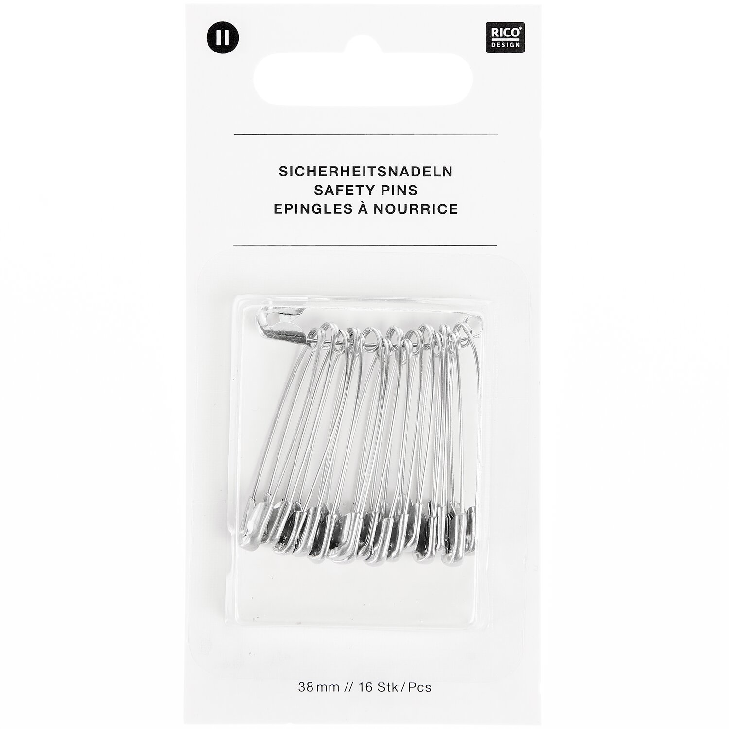 Rico Design Sicherheitsnadeln 38mm 16 Stück günstig online kaufen »