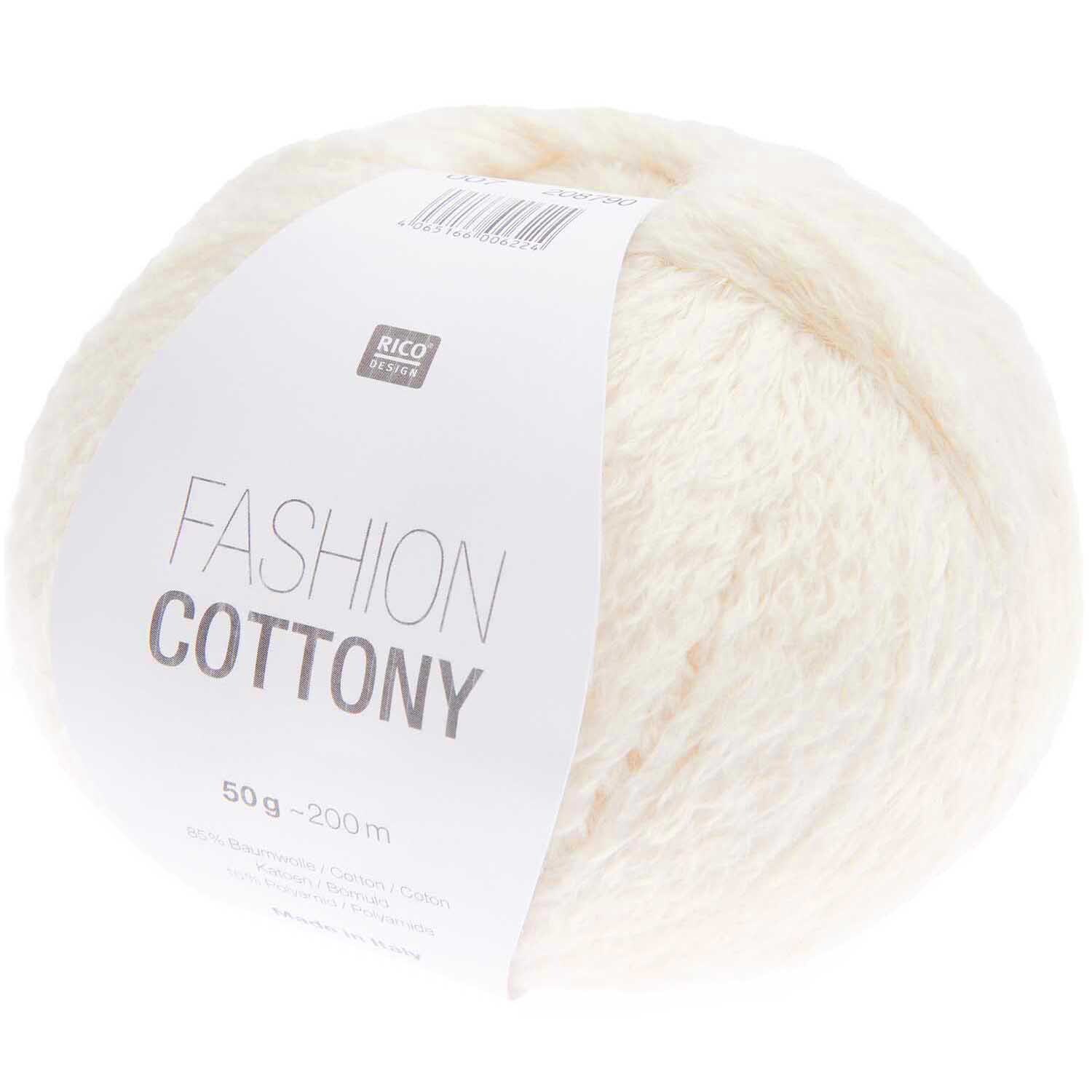 Fashion Cottony 50g 200m Farbe Creme Uni von Rico Design Fashion Cottony 50g 200m Farbe Creme Uni von Rico Design