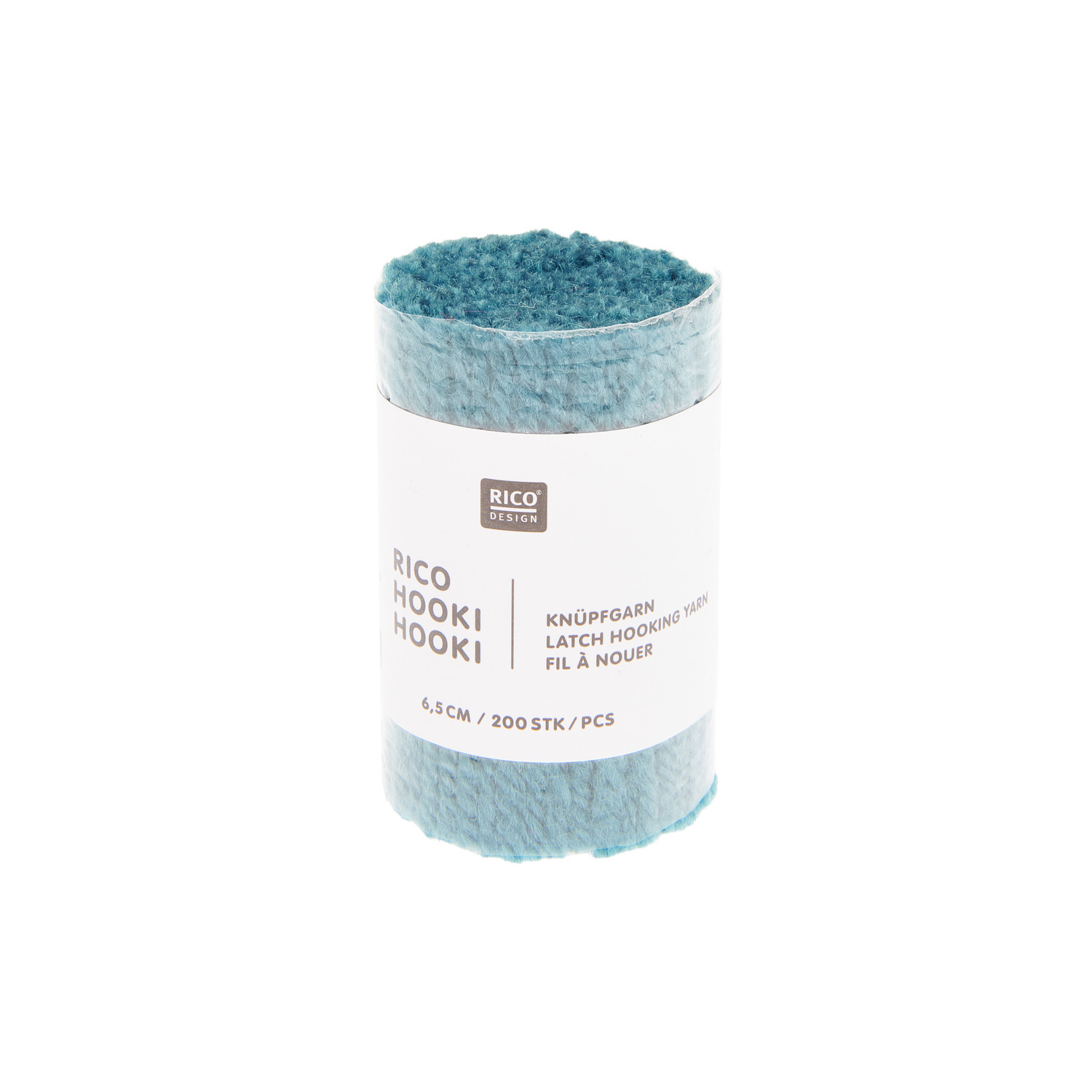 Rico Hooki Hooki Knüpfgarn 6,5cm Farbe Türkis von Rico Design Rico Hooki Hooki Knüpfgarn in Türkis, 6,5 cm, von Rico Design, ideal für kreative Handarbeiten.