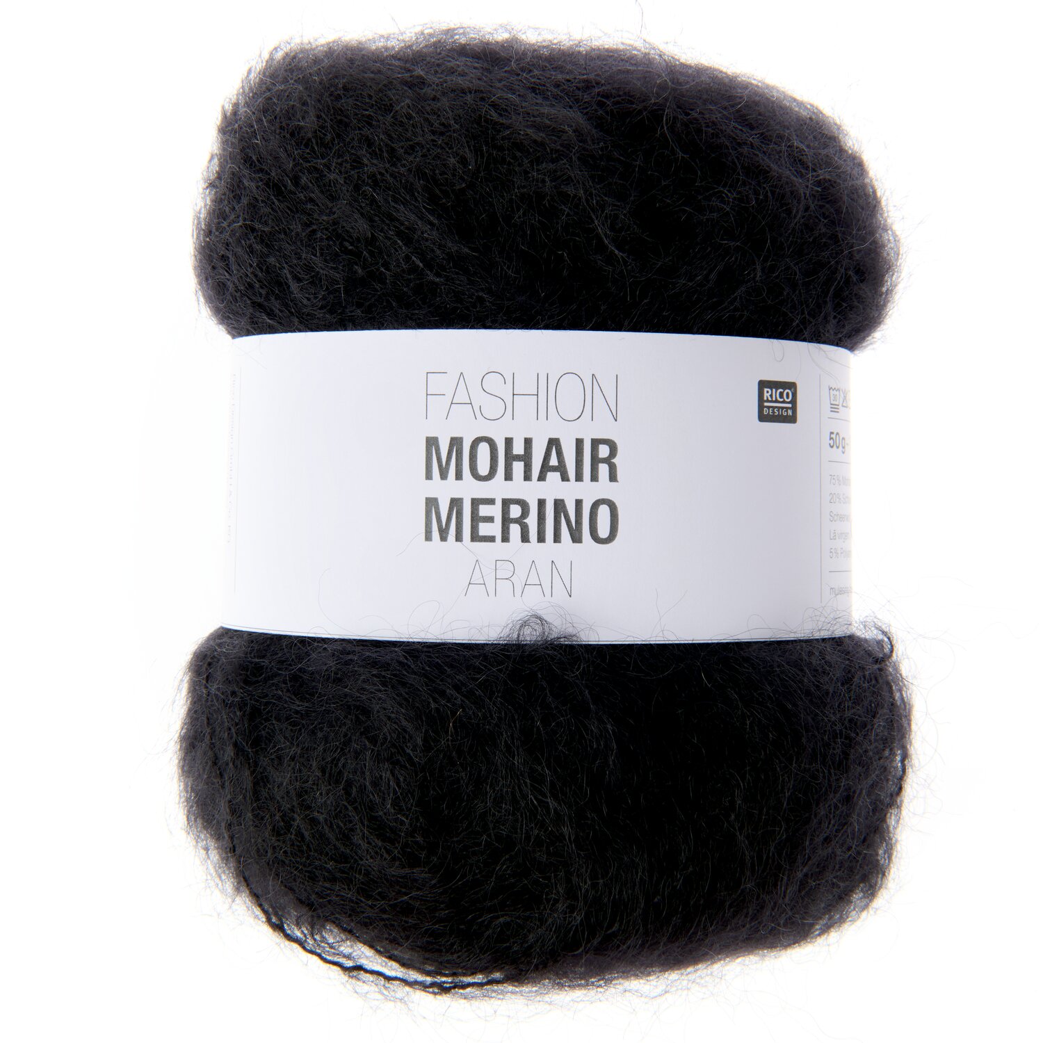 Rico Design Fashion Mohair Merino aran Schwarz