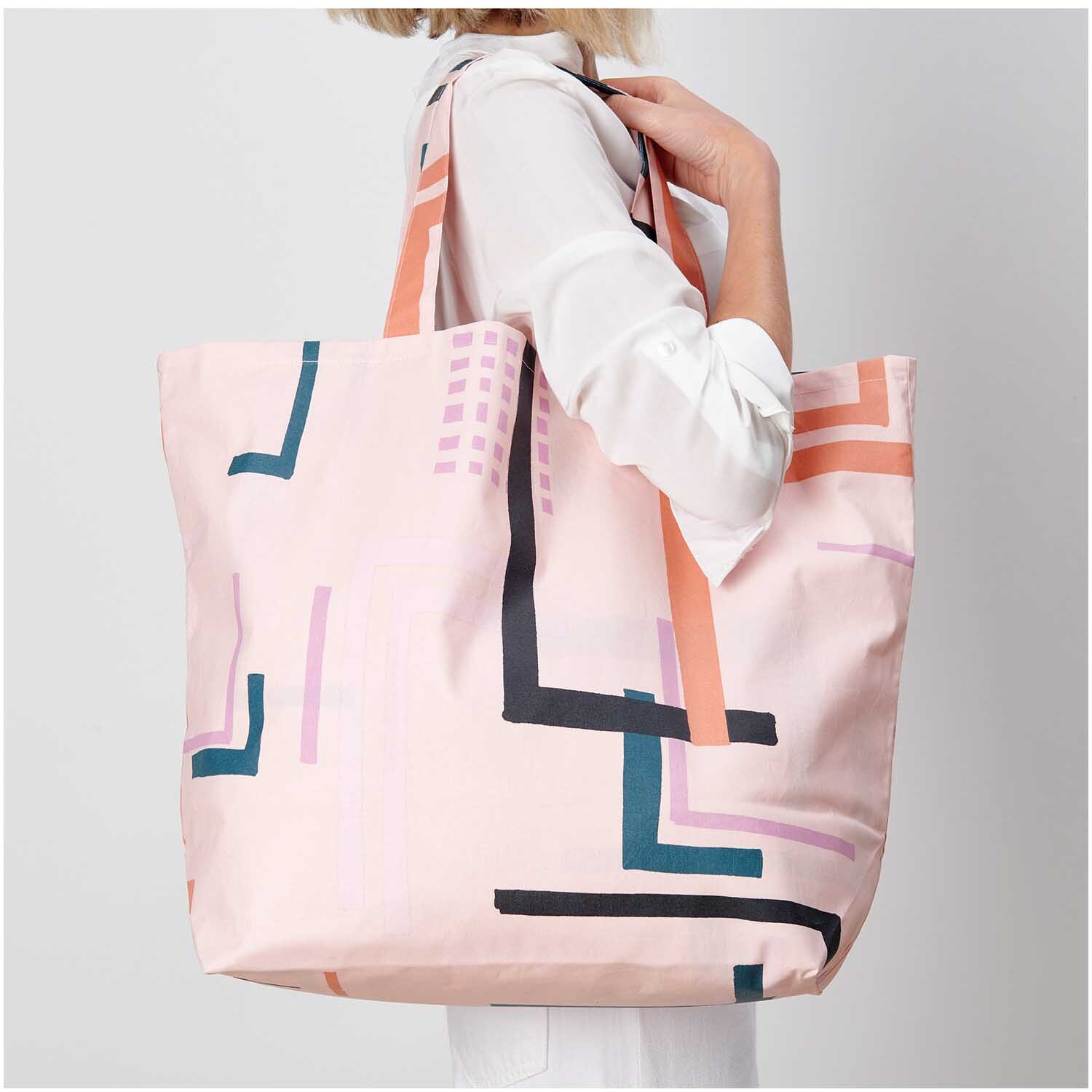 Shopper Okina Hana rosa 41x55x19cm Shopper Okina Hana rosa 41x55x19cm