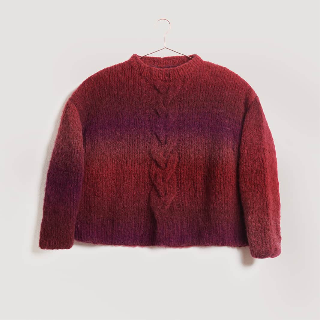 Gestrickter Pullover: Modell 32 aus dem Heft Lovewool No. 21
